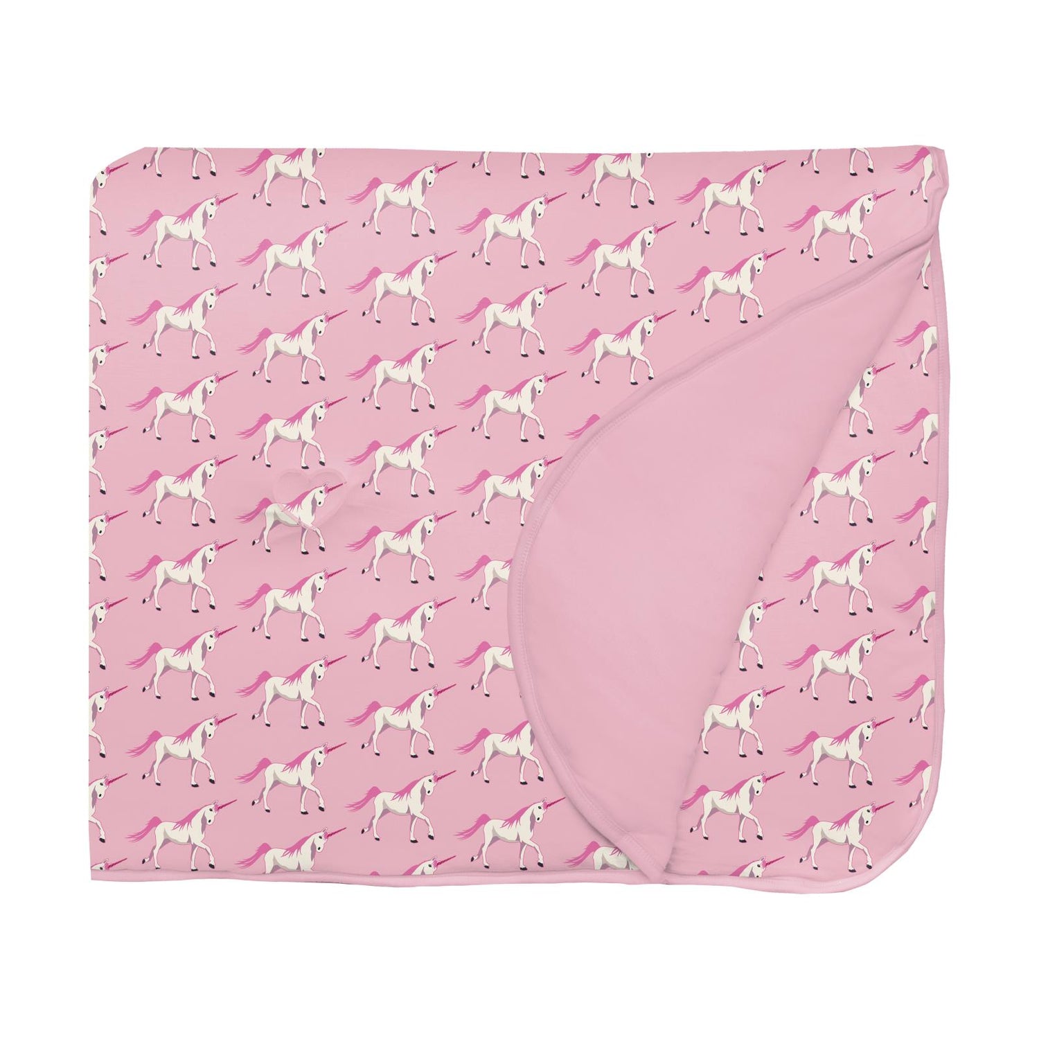 Print Fluffle Stroller Blanket with Embroidery in Cake Pop Prancing Unicorn