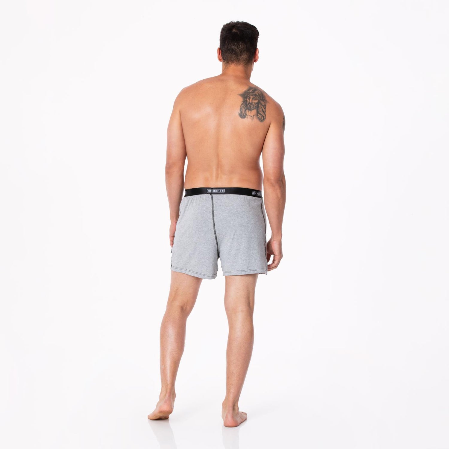 Men's Boxer Shorts in Heathered Mist with Midnight