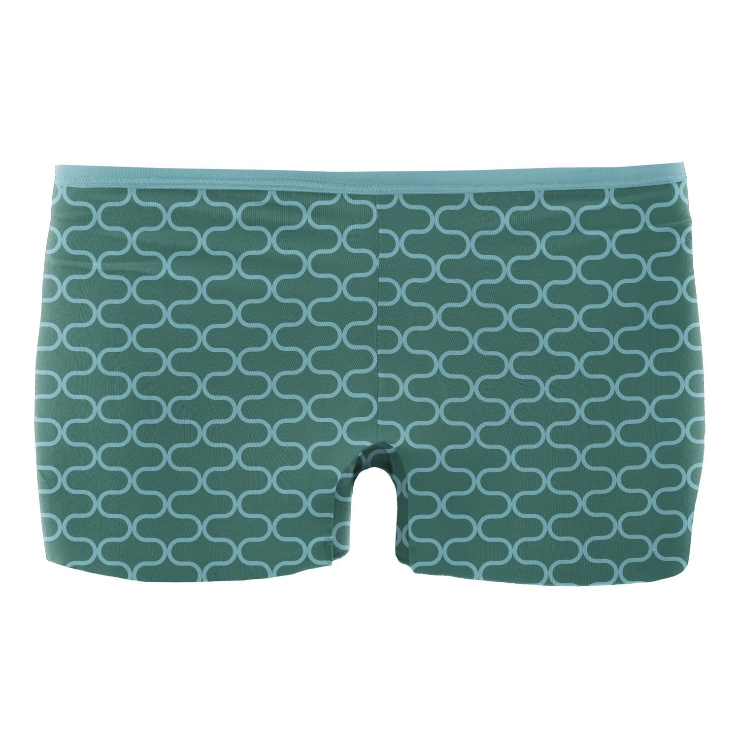 Women's Print Boy Short Underwear in Ivy Lattice