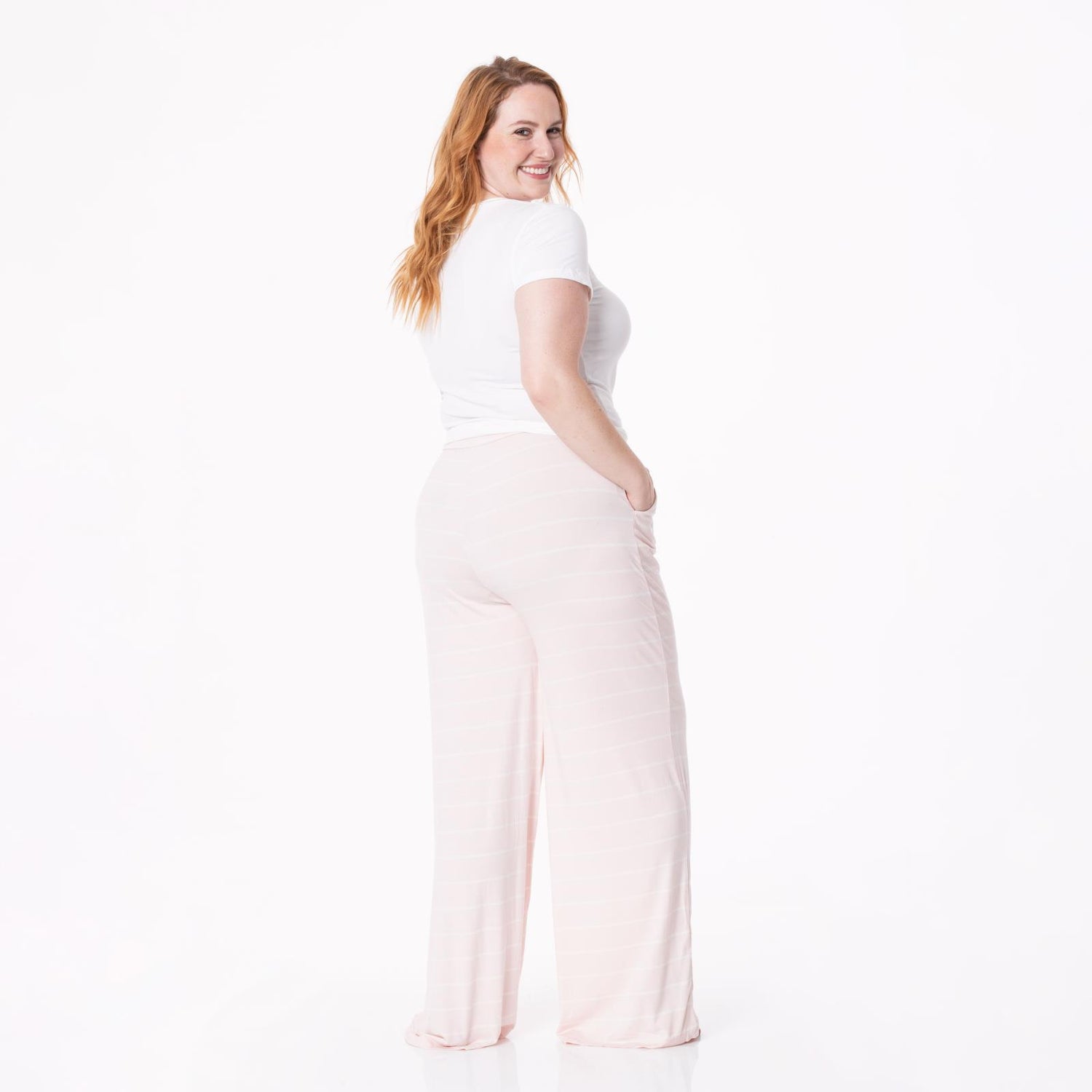 Women's Print Lounge Pants in Macaroon Road Trip Stripe