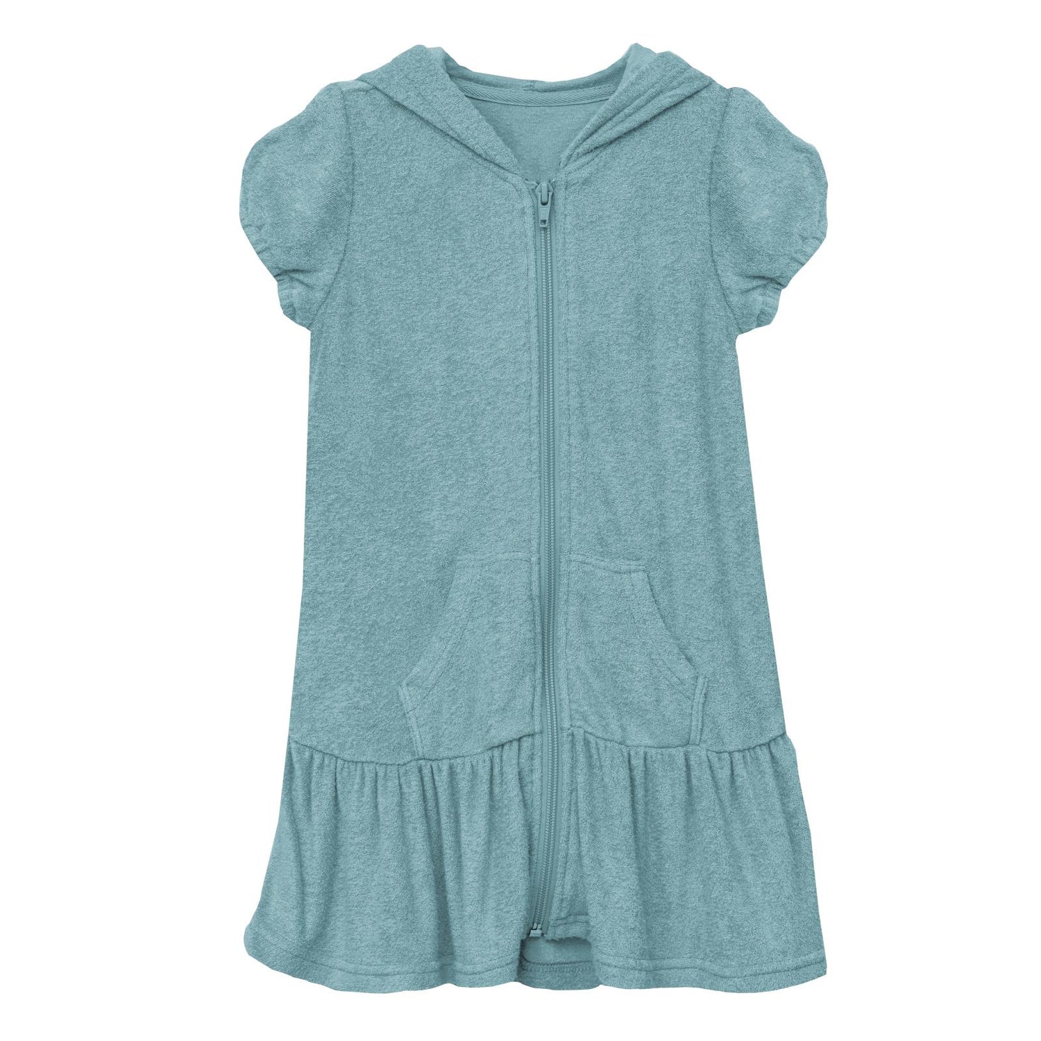 Terry Ruffle Swim Cover-Up in Glacier