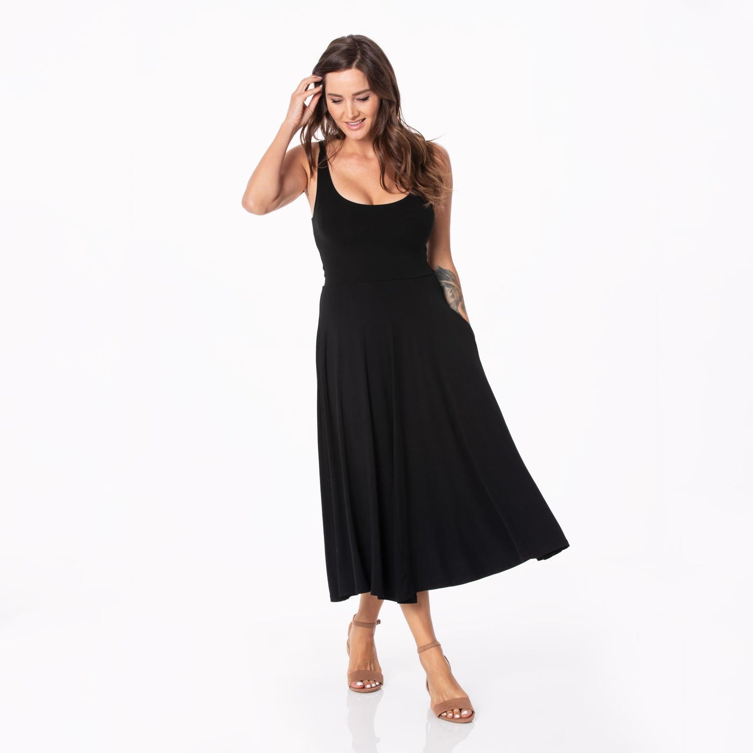 Women's Boardwalk Dress with Luxe Top in Midnight