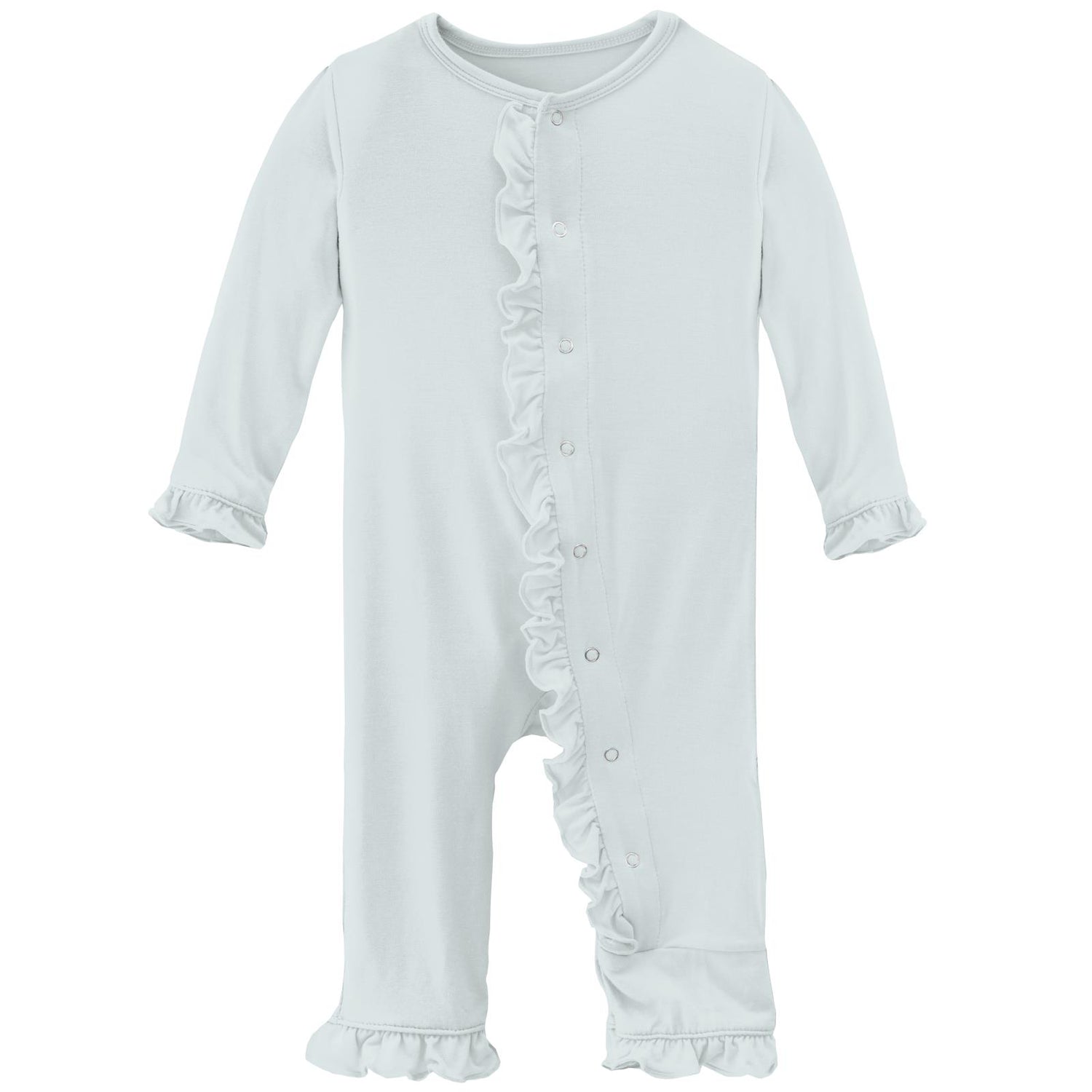 Classic Ruffle Coverall with Snaps in Fresh Air