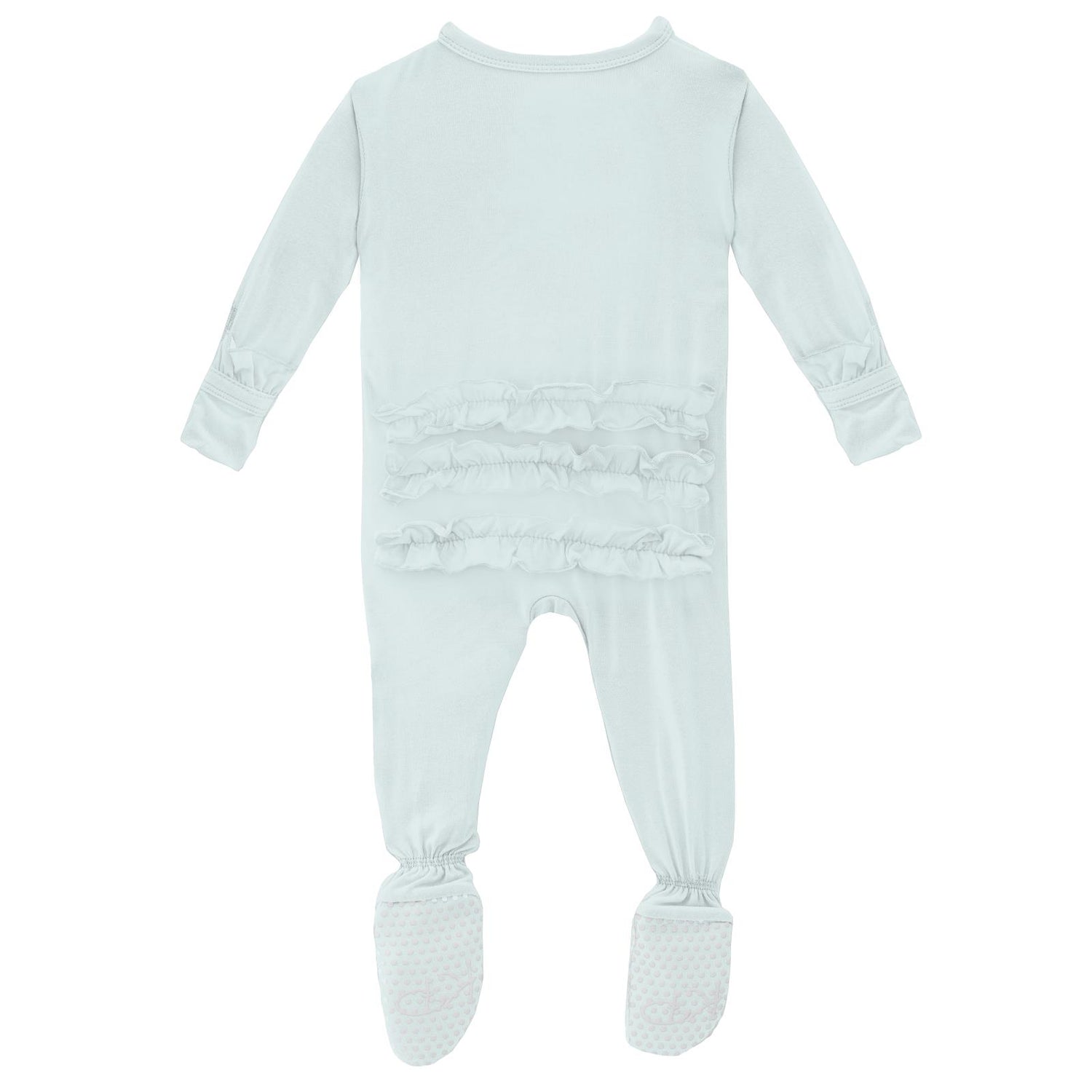 Classic Ruffle Footie with Snaps in Fresh Air