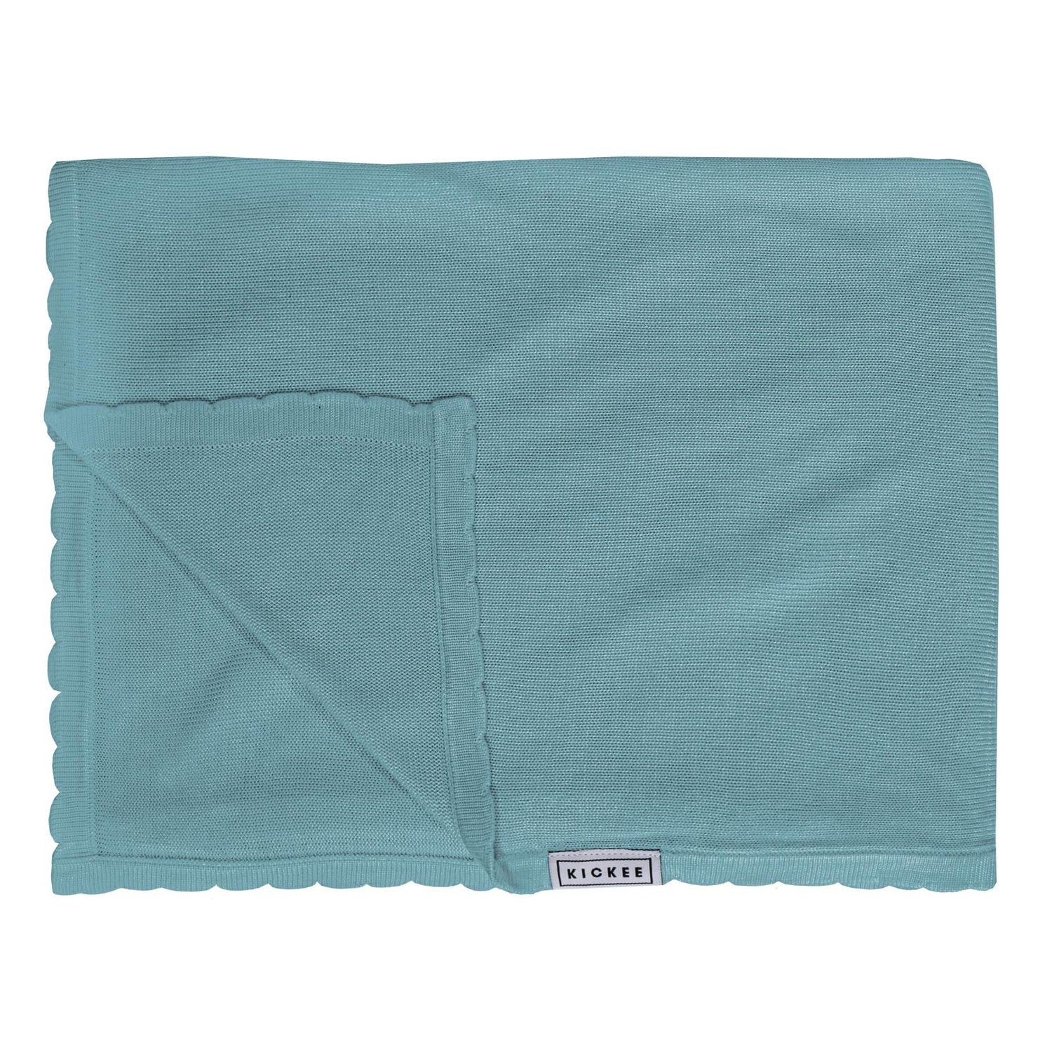 Knitted Throw Blanket in Glacier