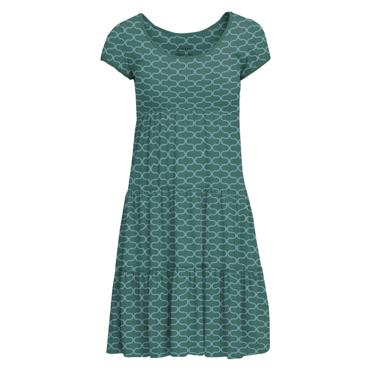 Women's Print Sundress with Luxe Top in Ivy Lattice