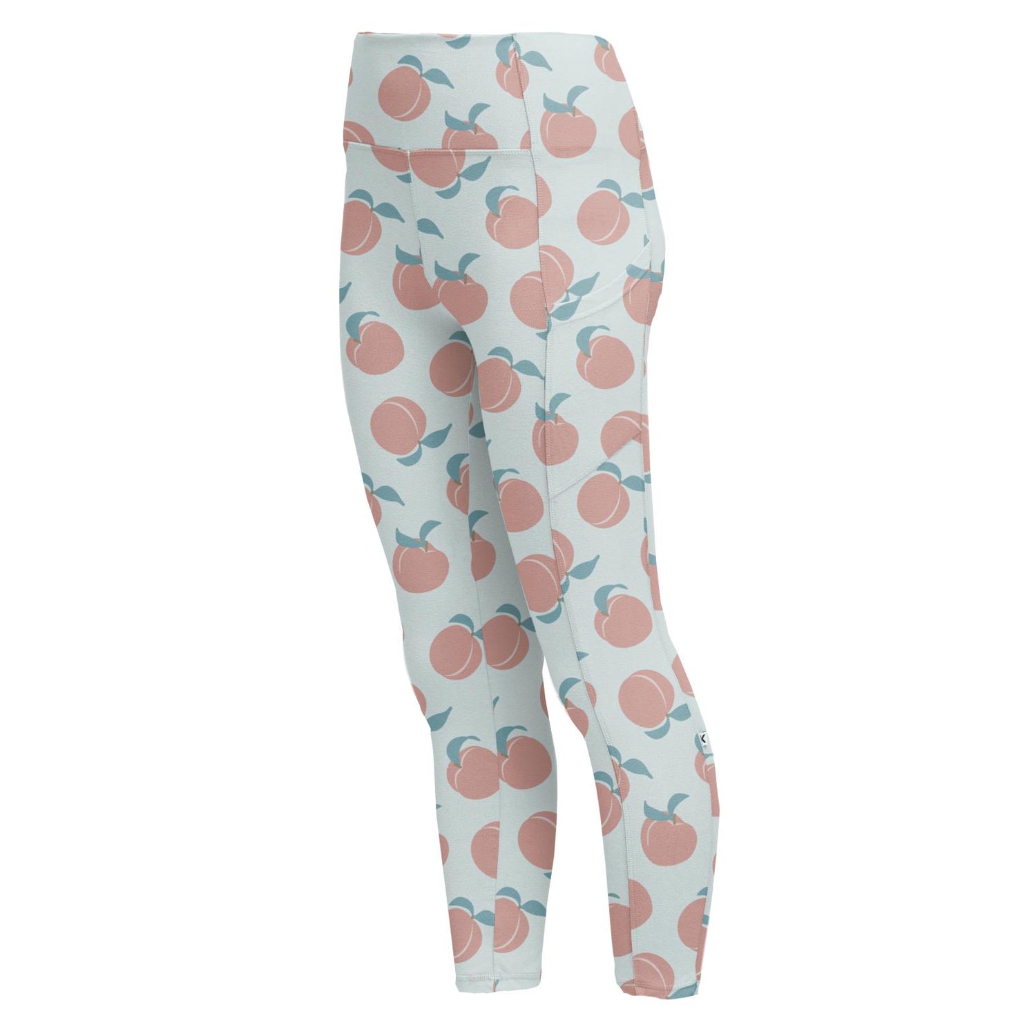 Women's Print Luxe Stretch 7/8 Leggings with Pockets in Fresh Air Peaches