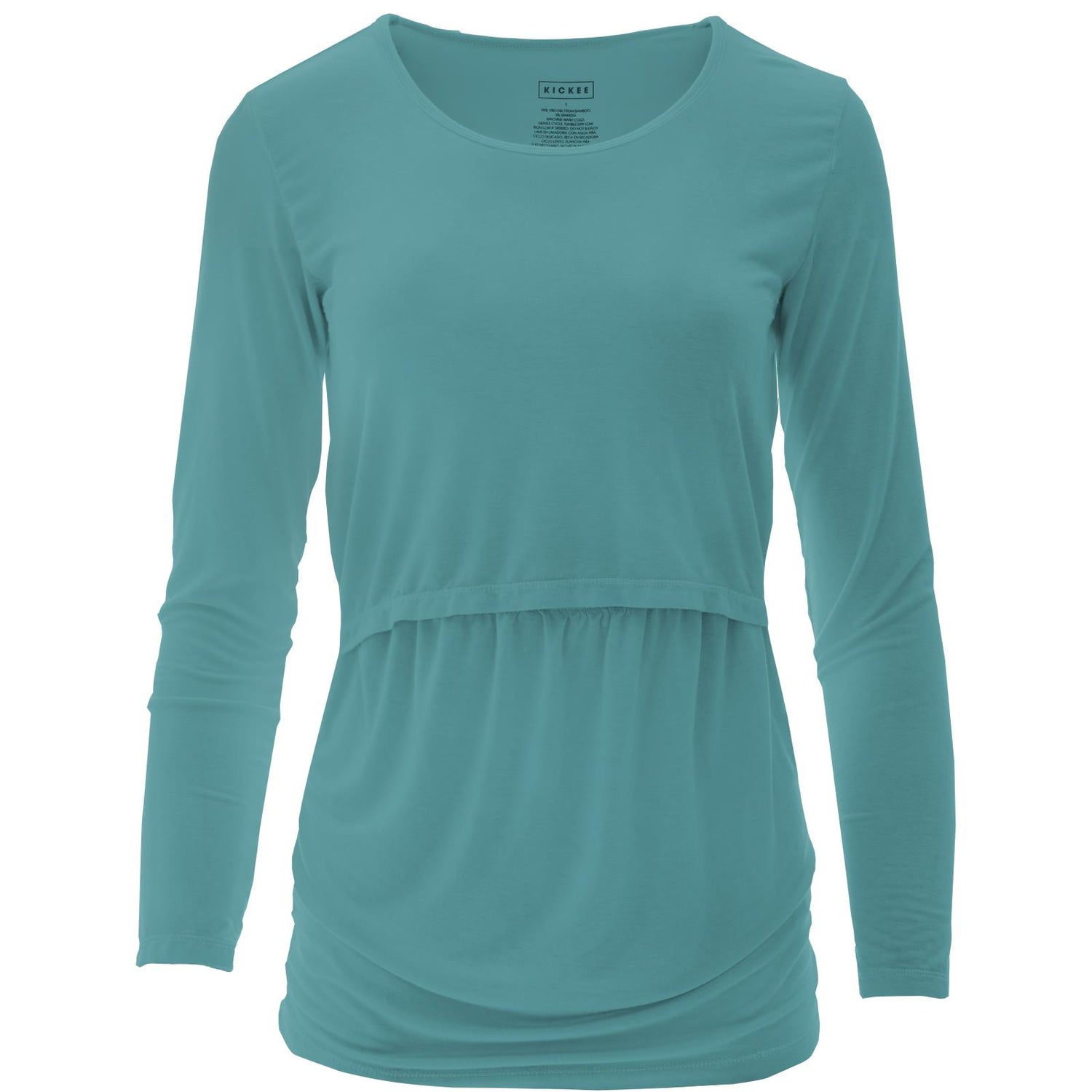 Women's Long Sleeve Nursing Tee in Neptune