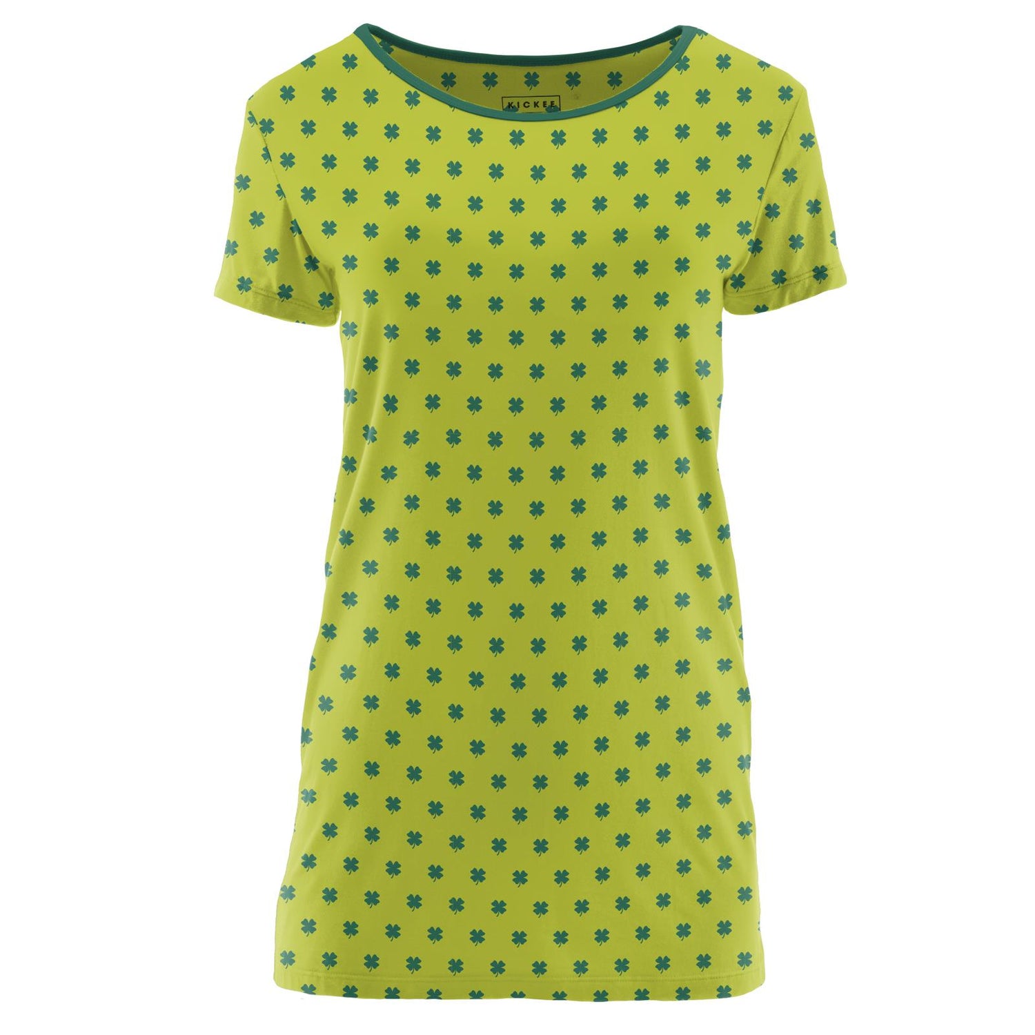 Women's Print Short Sleeve Loosey Goosey Tee in Meadow Clover