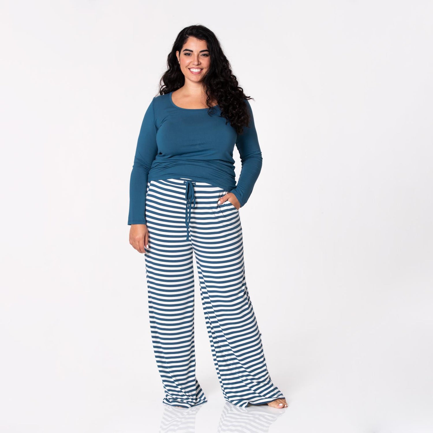 Women's Print Lounge Pants in Nautical Stripe