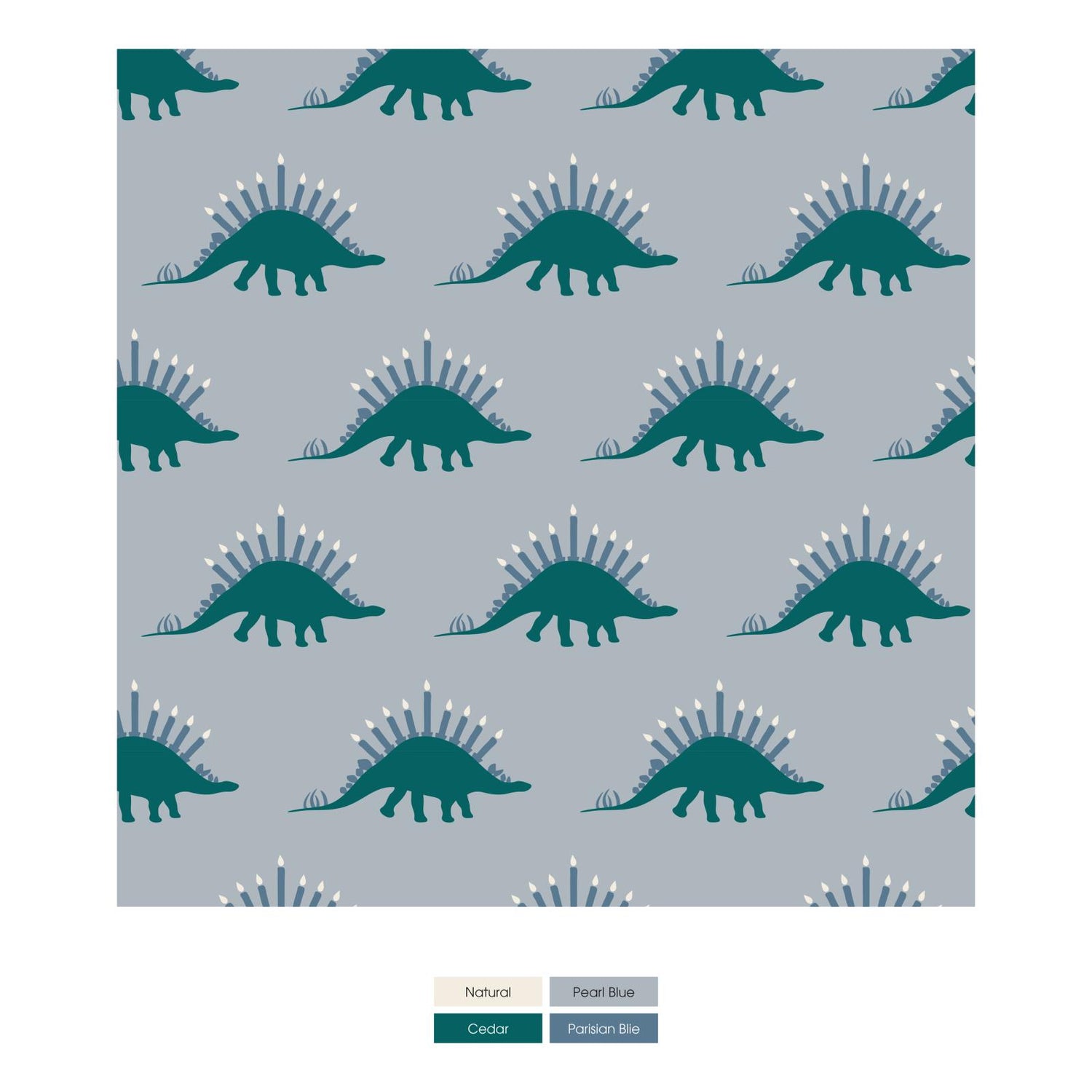 Long Sleeve Graphic Tee Pajama Set in Pearl Blue Menorahsaurus