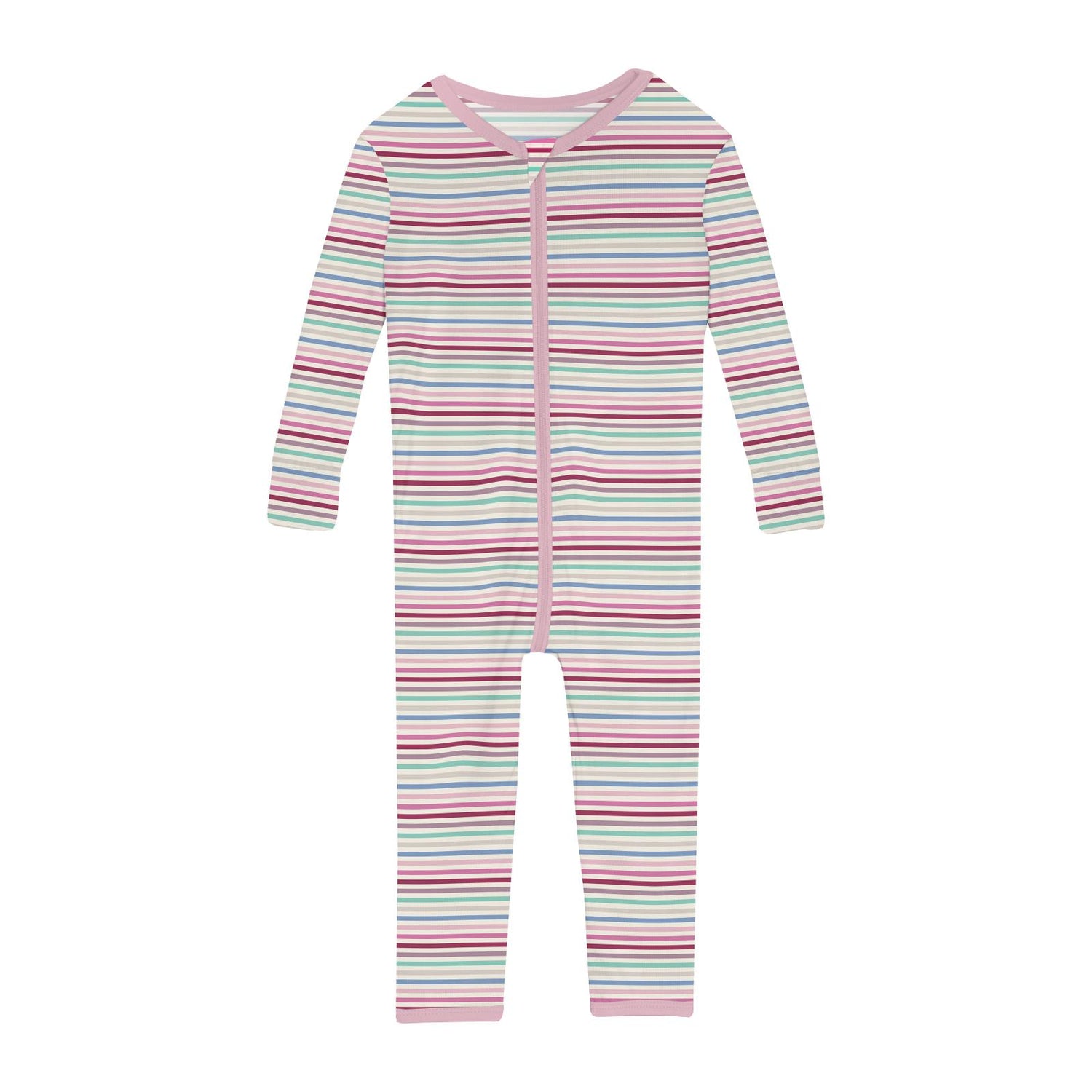 Print Convertible Sleeper with Zipper in Make Believe Stripe