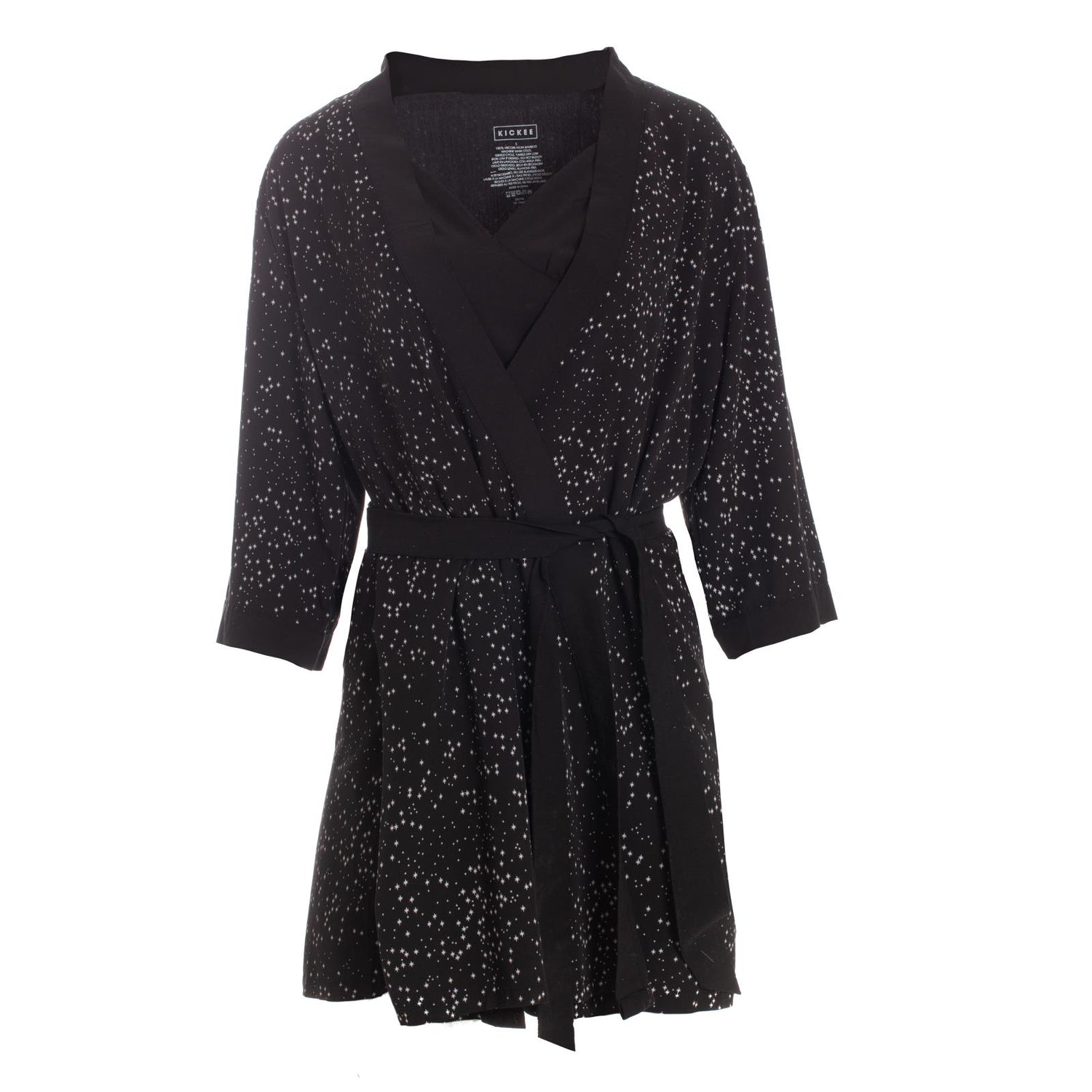 Women's Print Woven Cami Nightgown and Robe Set in Midnight Constellations