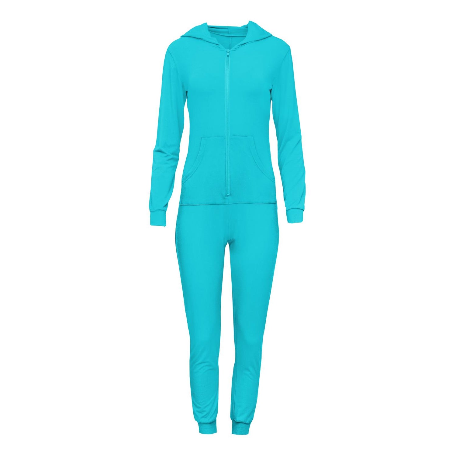 Women's Long Sleeve Jumpsuit with Hood in Confetti