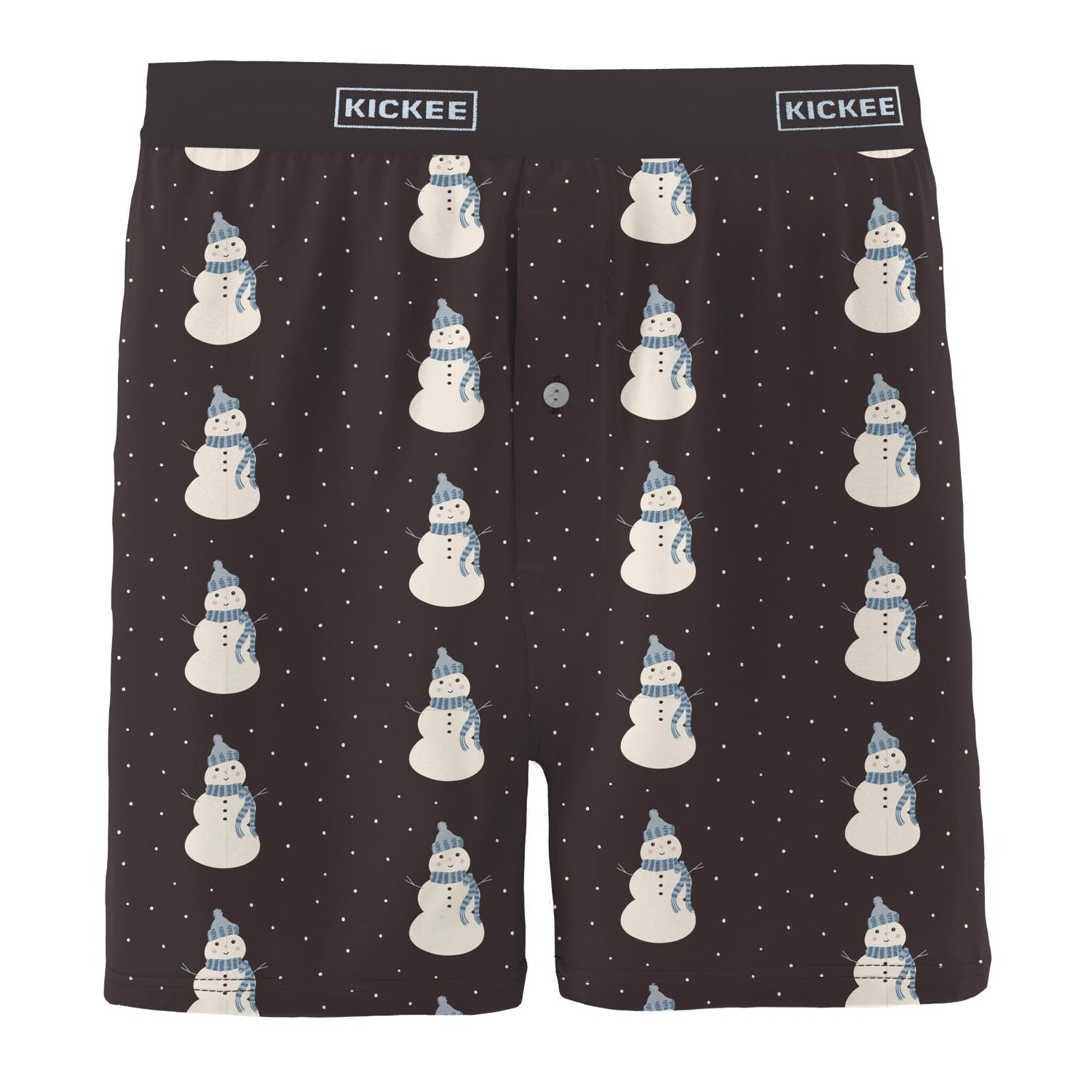 Men's Print Boxer Shorts in Midnight Snowman