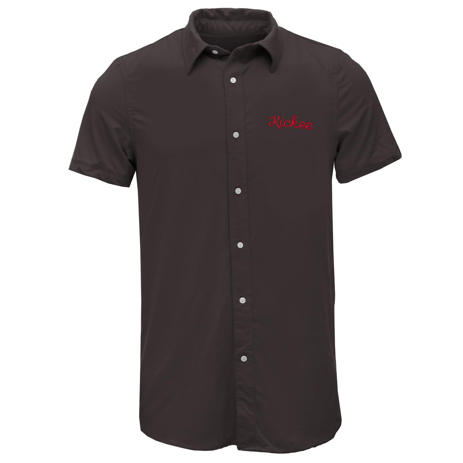 Men's Woven Bowling Shirt in Midnight Bowling