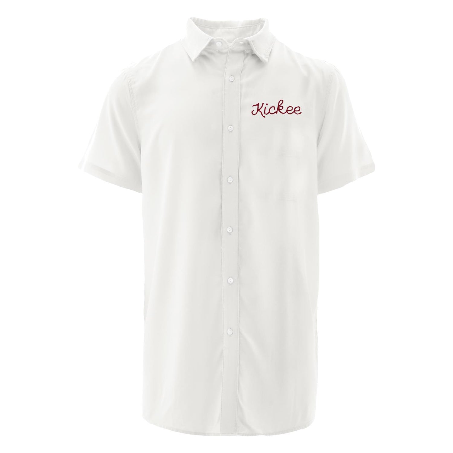 Men's Woven Bowling Shirt in Natural/Balloon Bowling