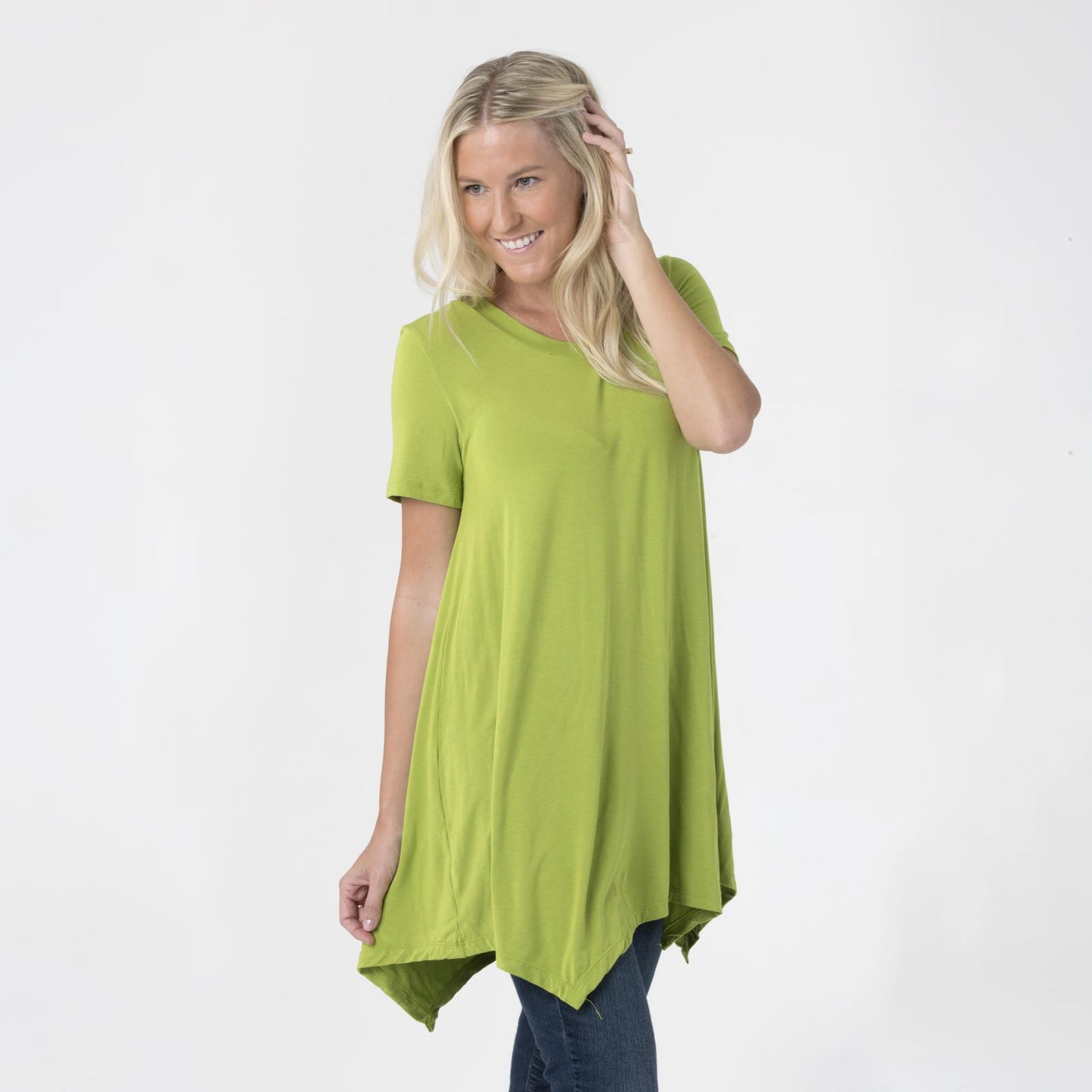 Women's Short SleeveTunic in Meadow