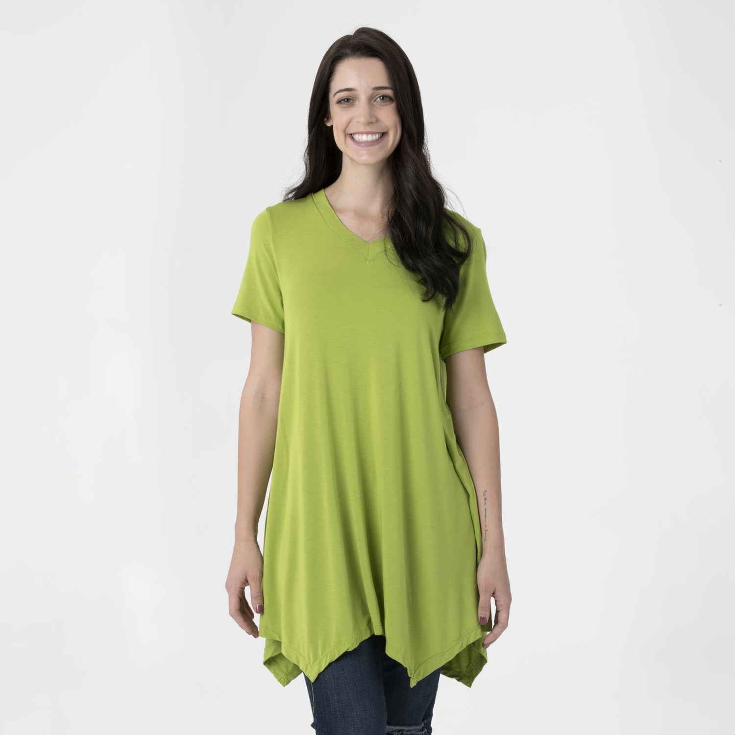 Women's Short SleeveTunic in Meadow
