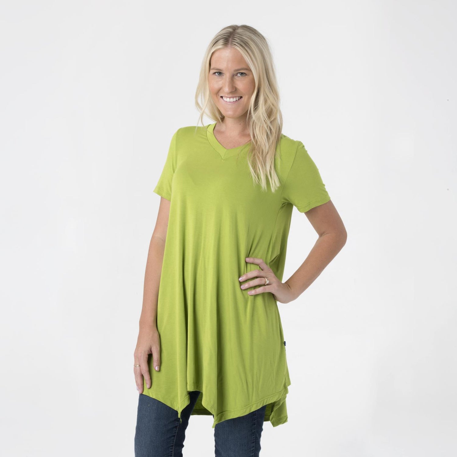 Women's Short SleeveTunic in Meadow