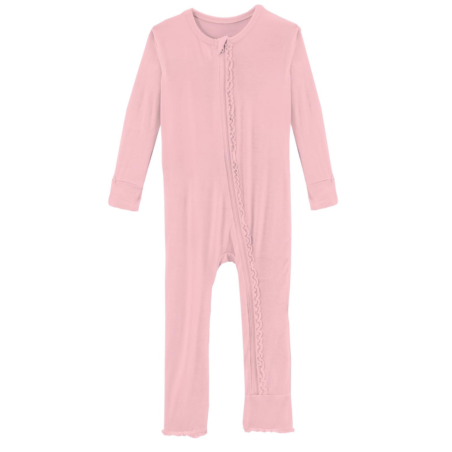 Muffin Ruffle Coverall with Zipper in Lotus