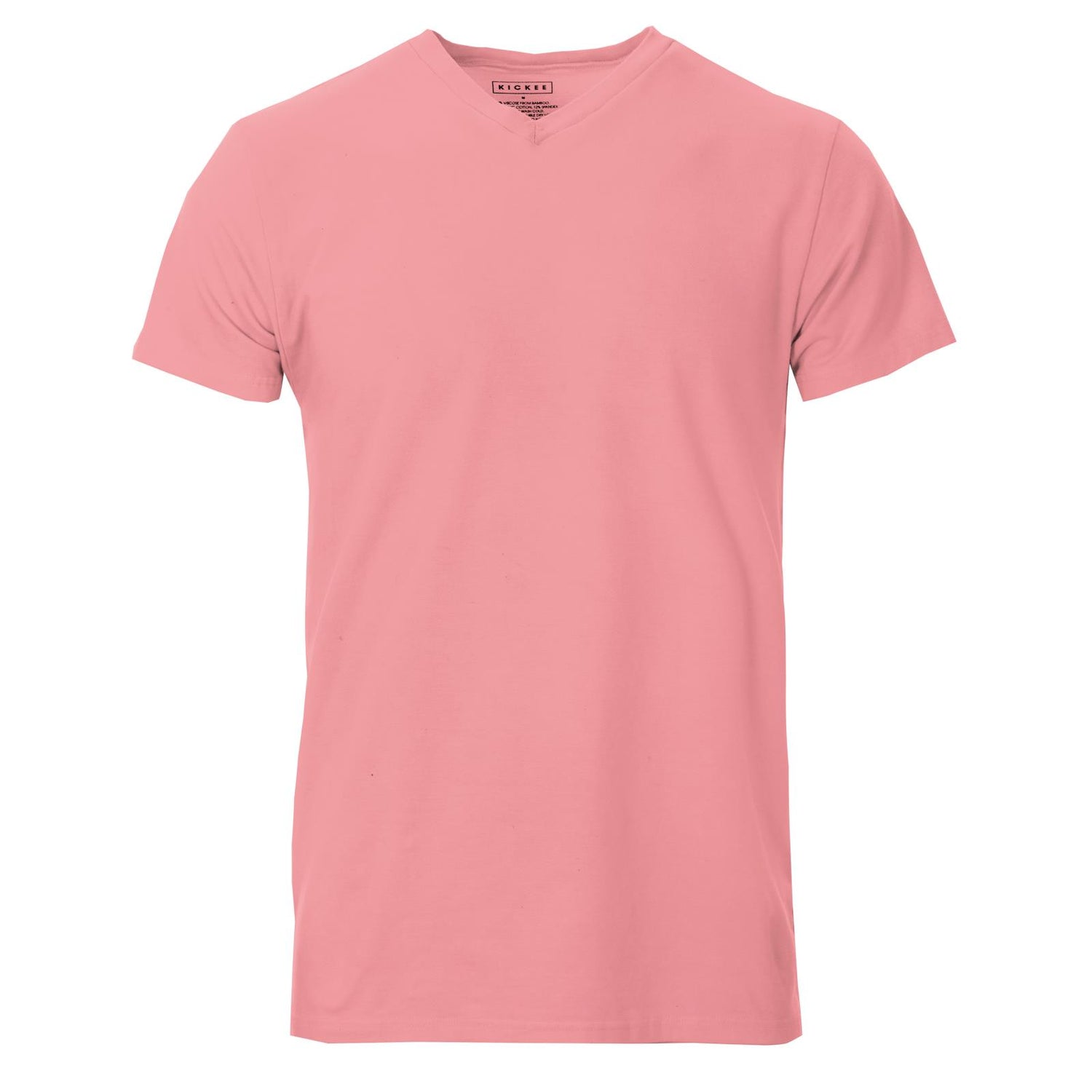 Men's Short Sleeve Luxe Jersey V-Neck Tee in Strawberry