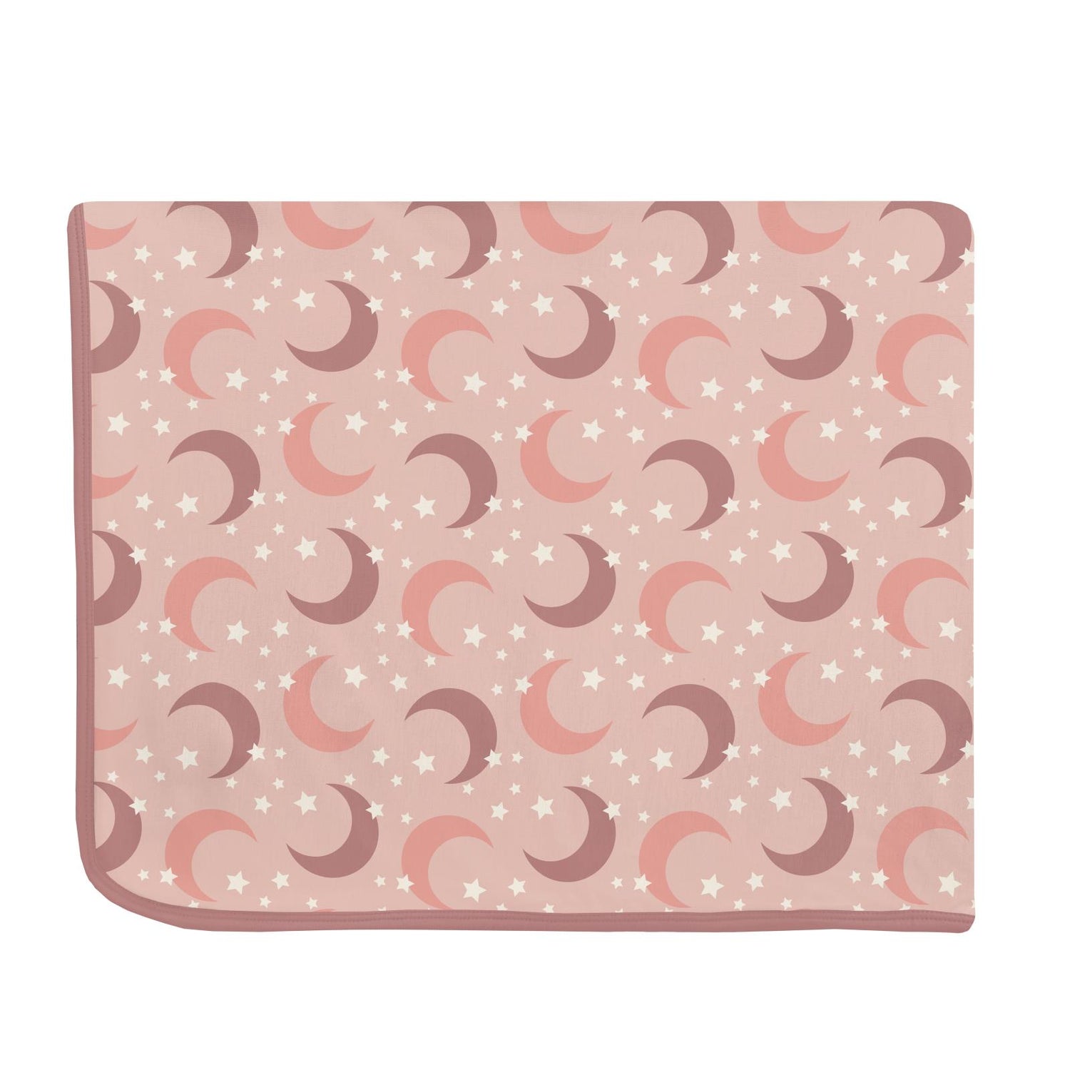 Print Oversized Throw Blanket in Peach Blossom Moon and Stars