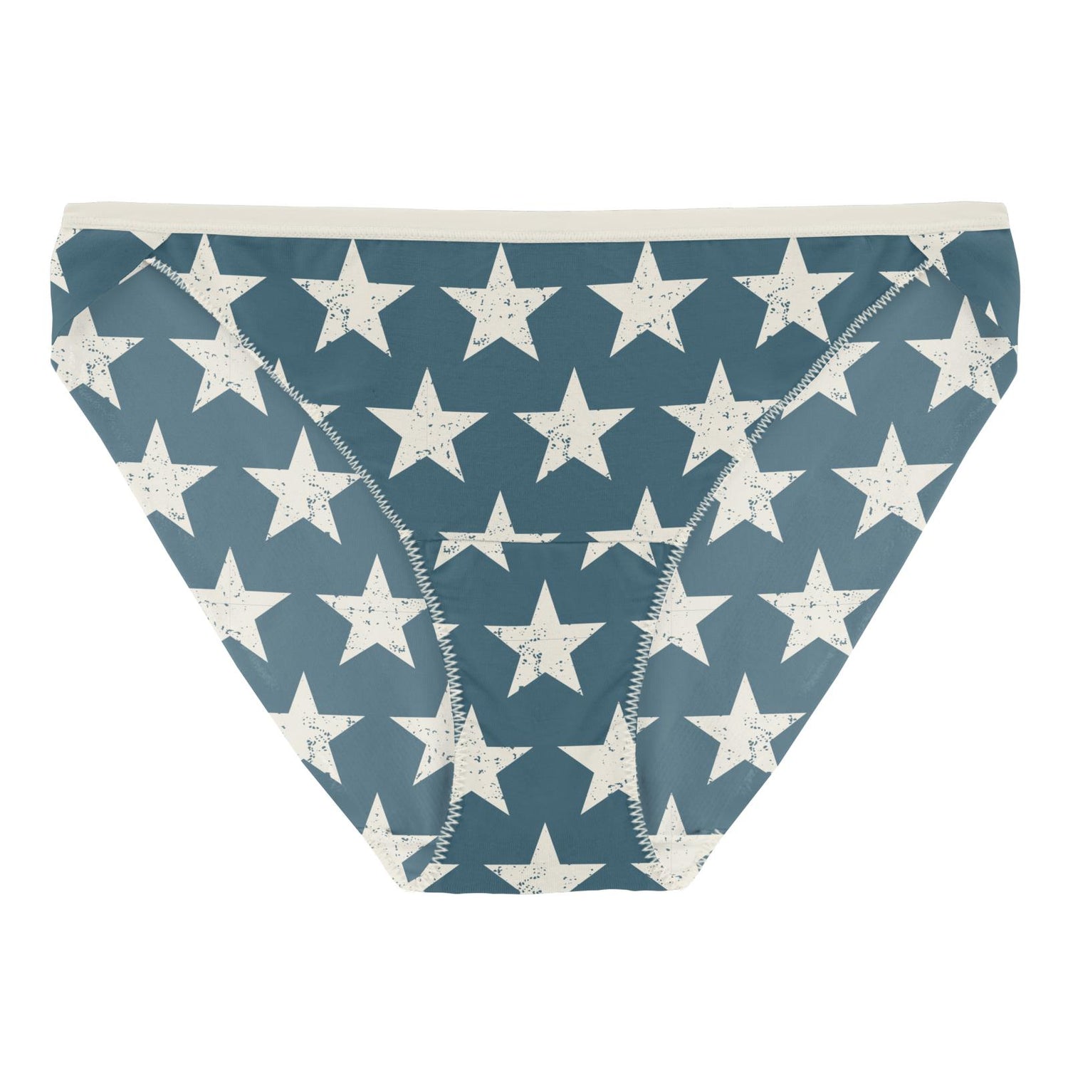 Women's Print Bikini Brief in Vintage Stars