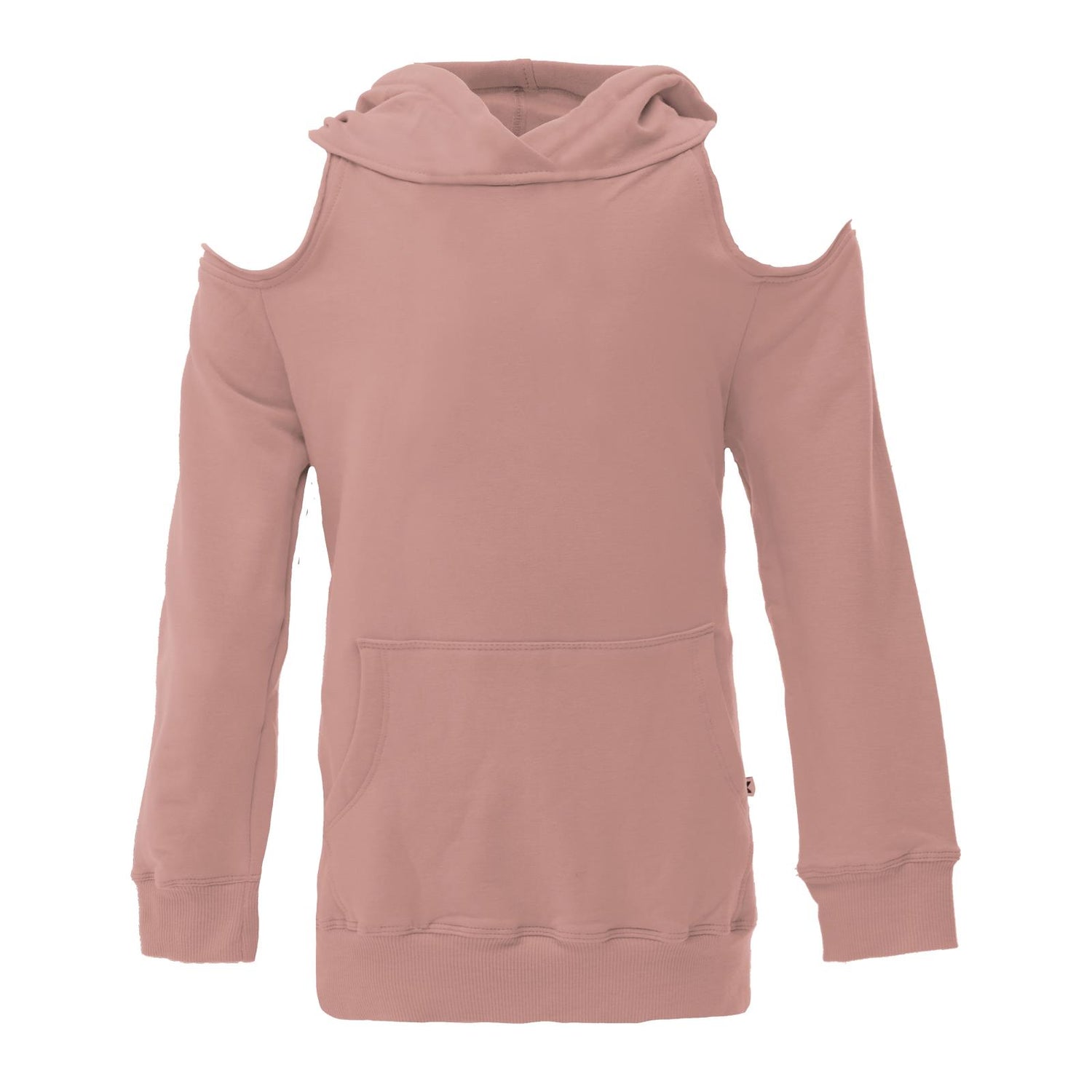 Fleece Open-Shoulder Pullover in Blush