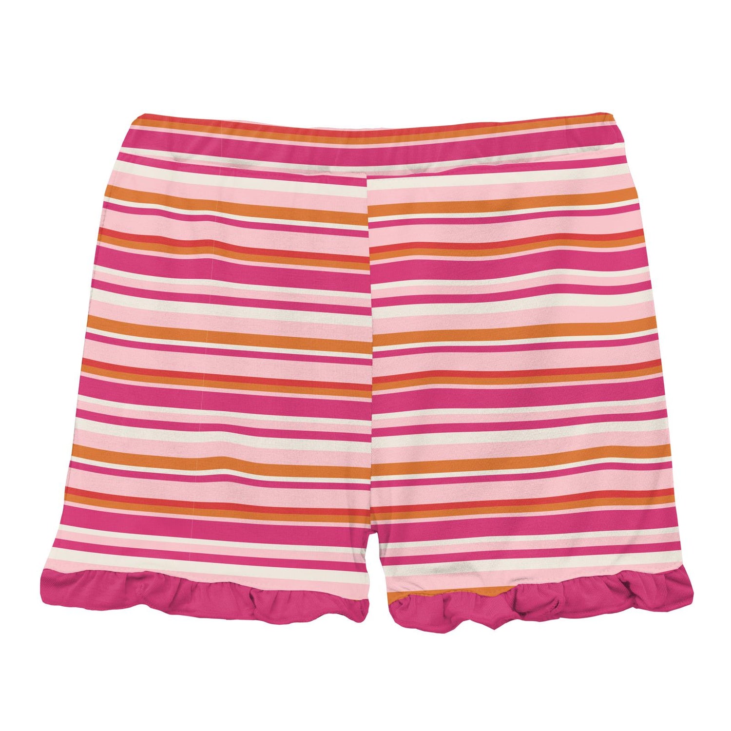 Print Ruffle Short in Anniversary Sunset Stripe