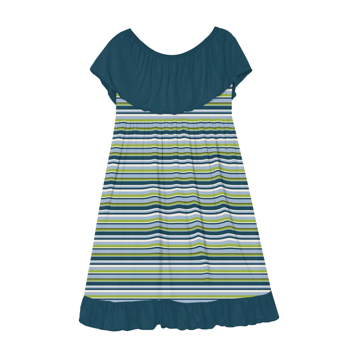 Print Villa Dress in Anniversary Sailaway Stripe