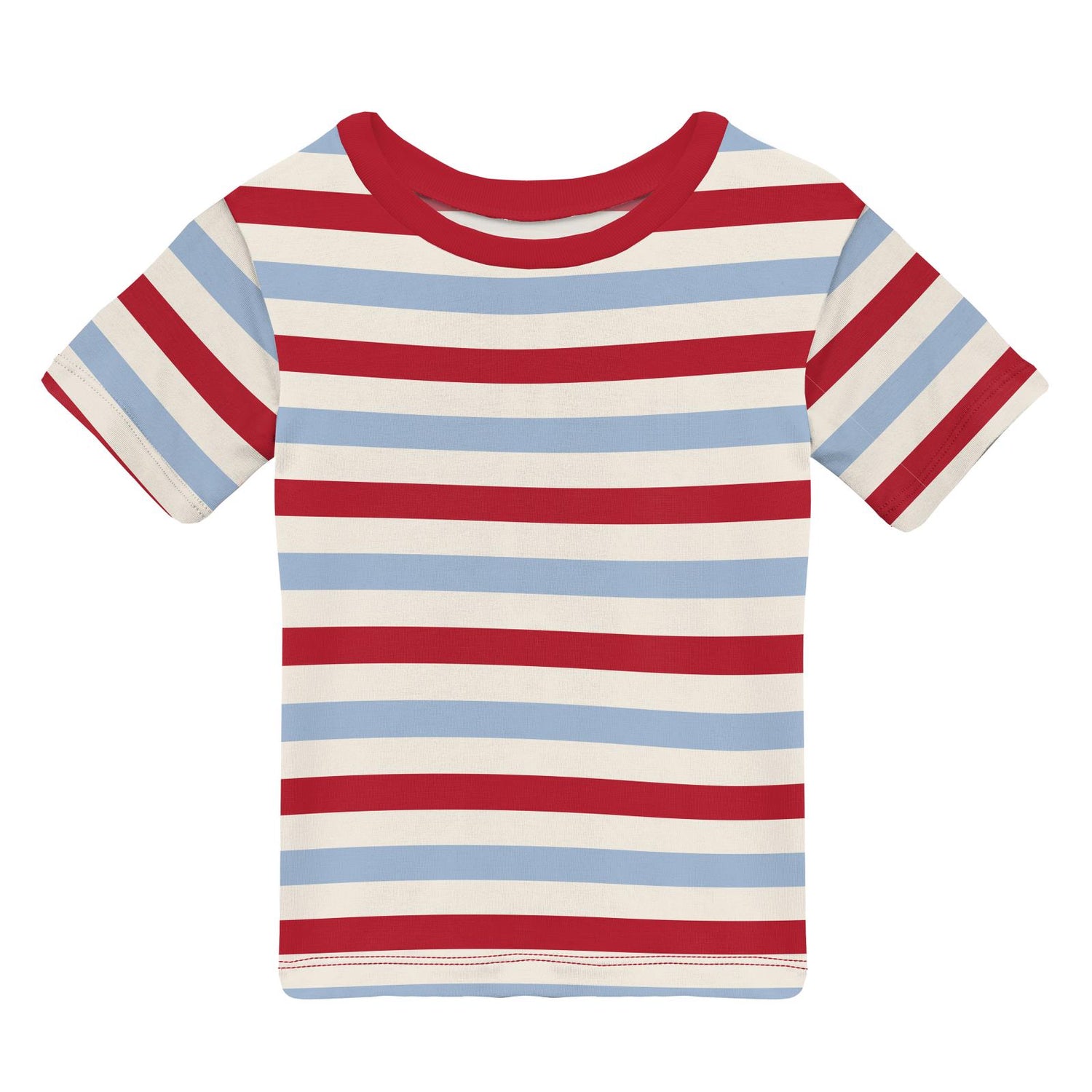 Print Short Sleeve Easy Fit Crew Neck Tee in Anniversary Balloon Stripe