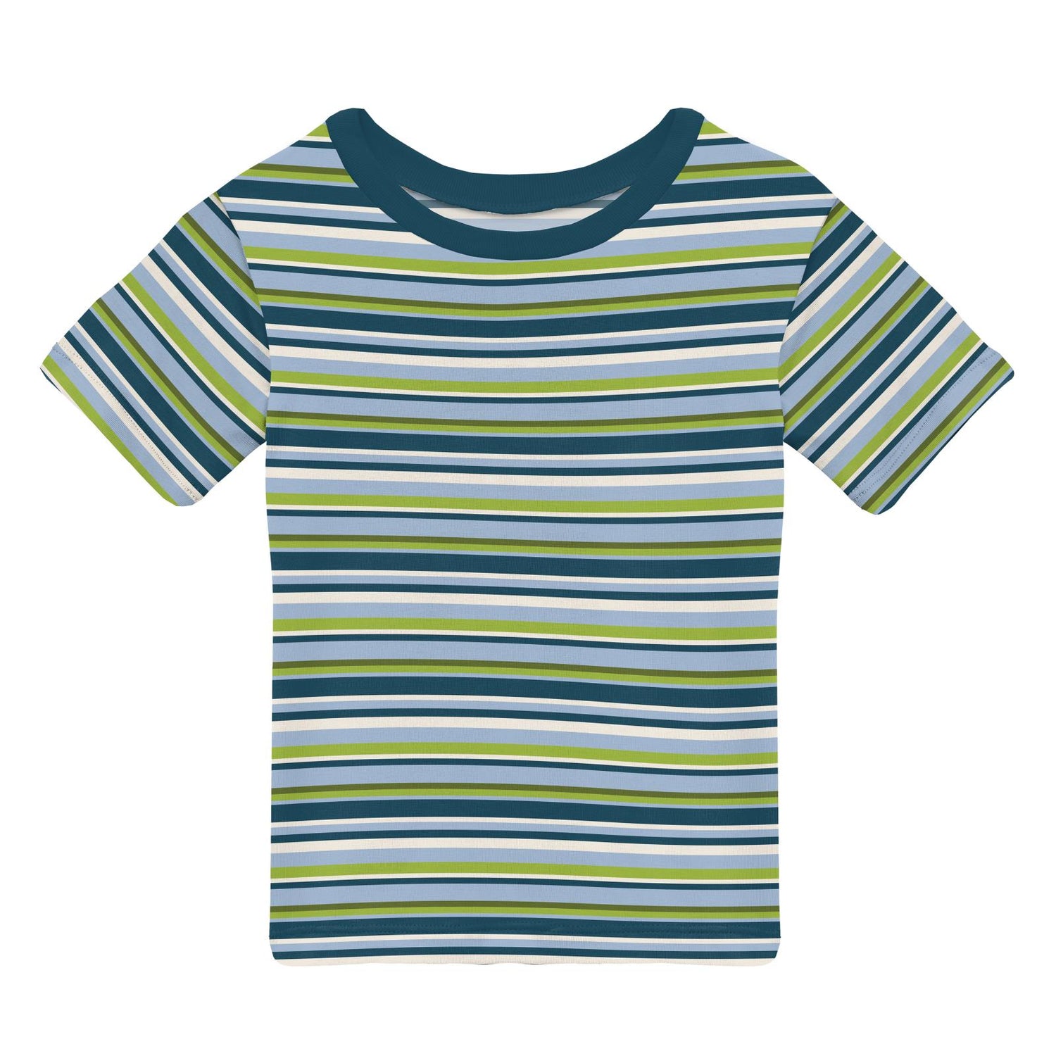 Print Short Sleeve Easy Fit Crew Neck Tee in Anniversary Sailaway Stripe