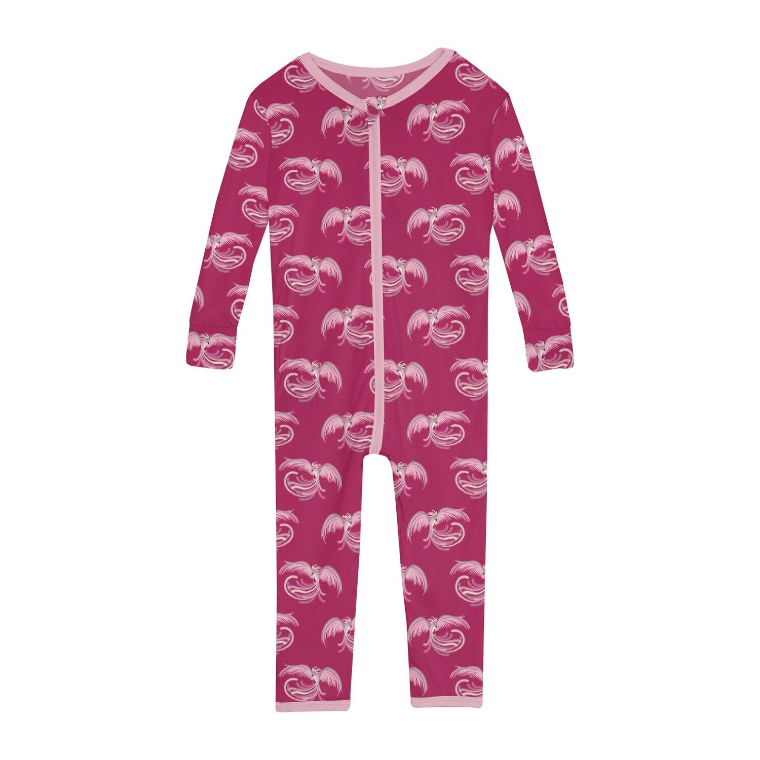 Print Convertible Sleeper with Zipper in Dragon Fruit Phoenix