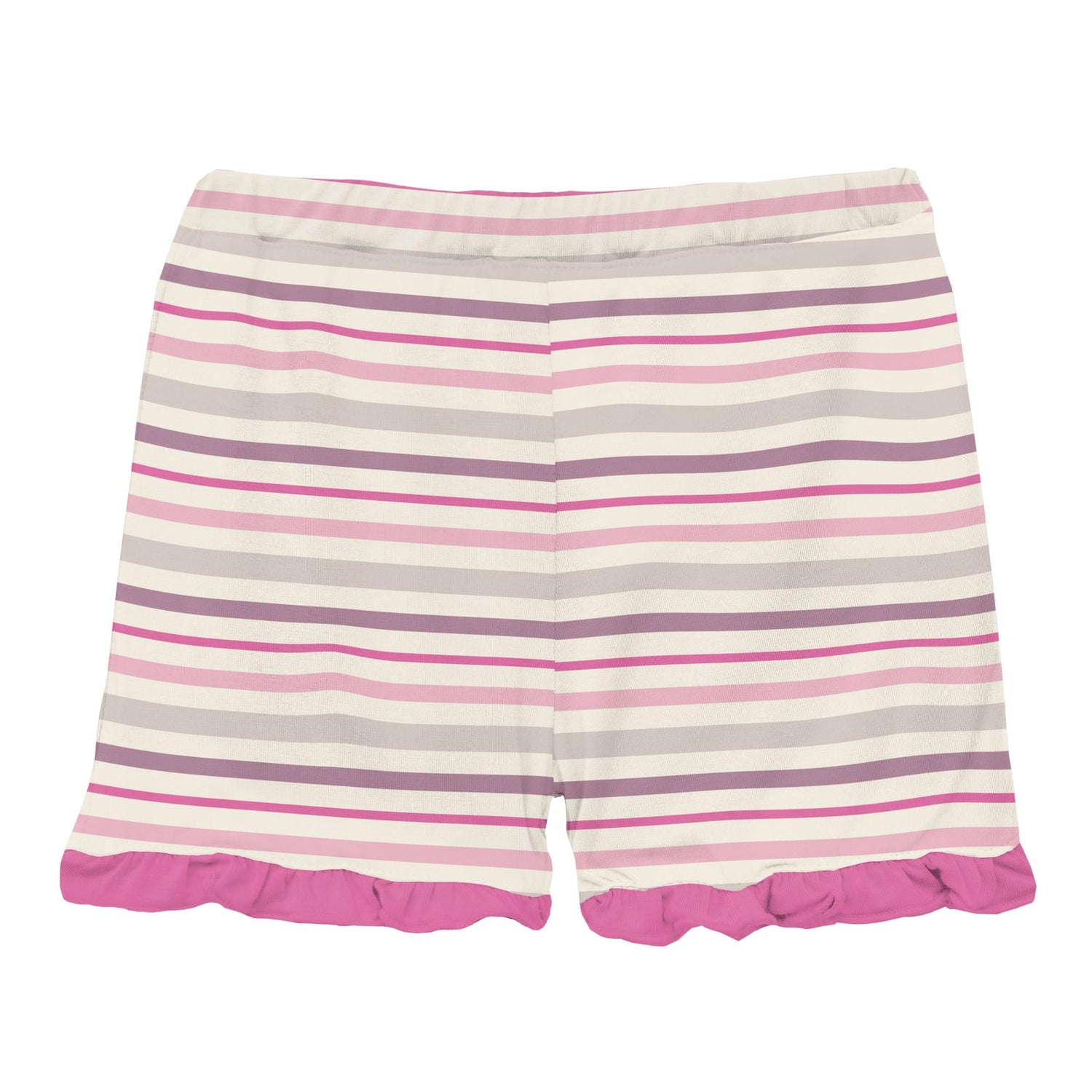 Print Ruffle Shorts in Whimsical Stripe