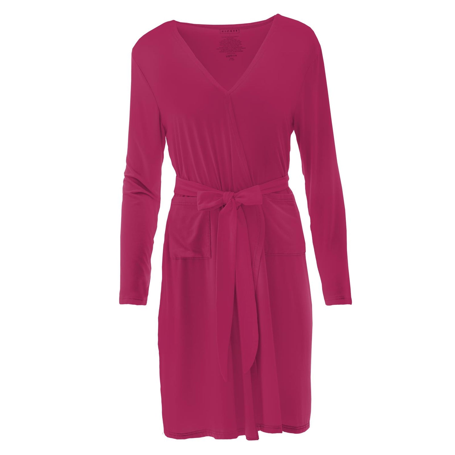 Women's Mid Length Lounge Robe in Dragon Fruit