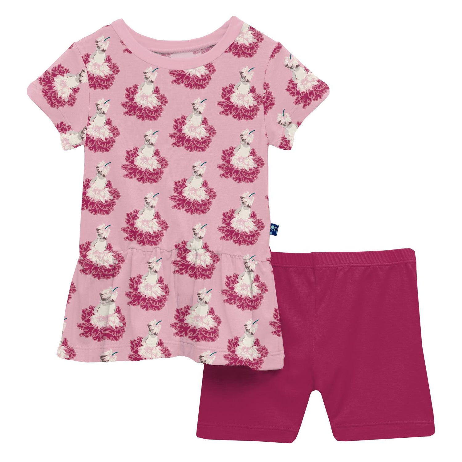 Print Short Sleeve Playtime Outfit Set in Cake Pop Thumbelina