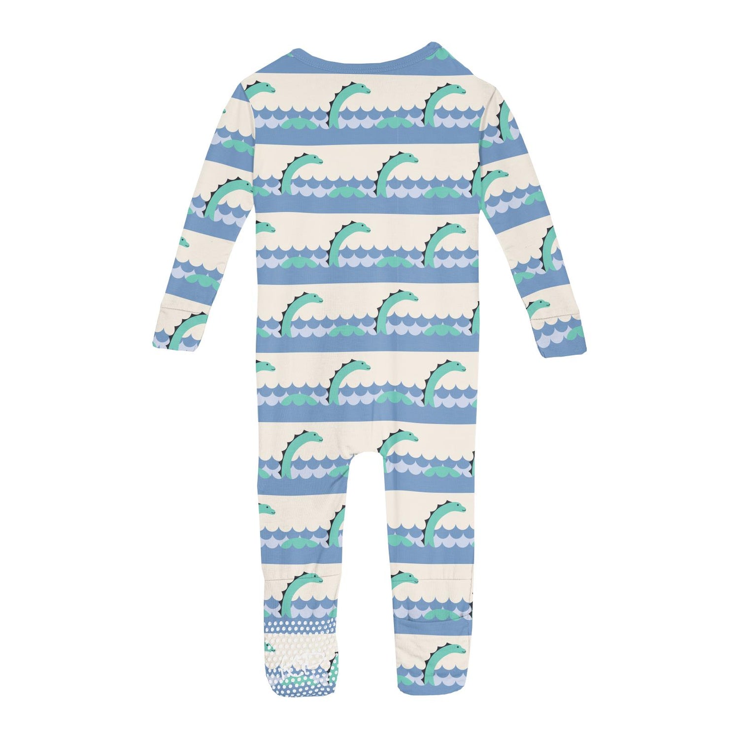 Print Convertible Sleeper with Zipper in Natural Sea Monster