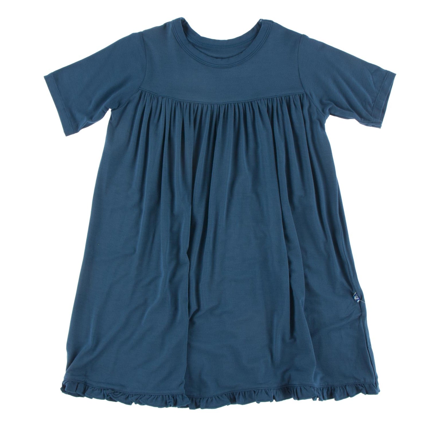 Classic Short Sleeve Swing Dress in Twilight