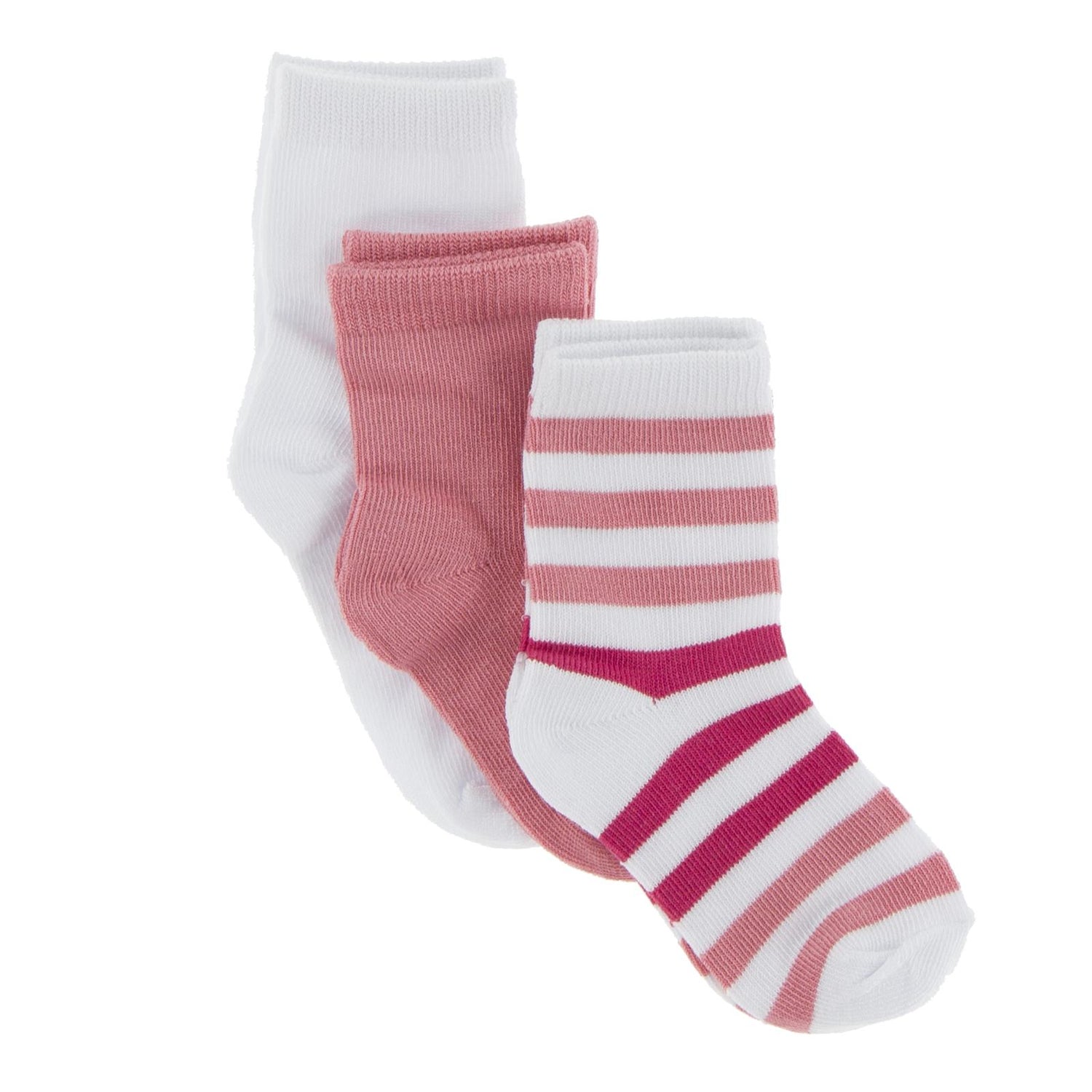 Sock Set in Strawberry, Forest Fruit Stripe & Natural