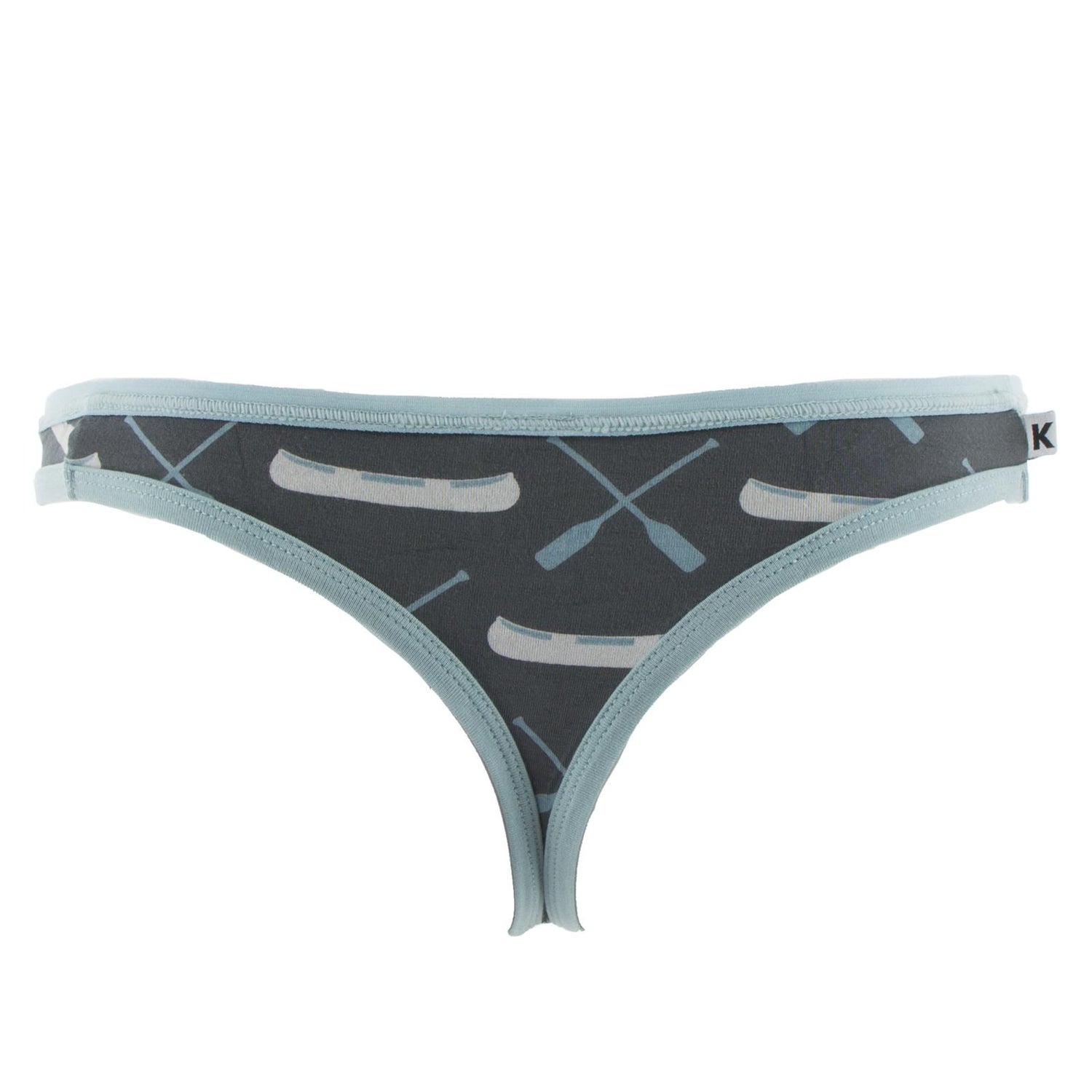 Women's Print Classic Thong Underwear in Stone Paddles and Canoe