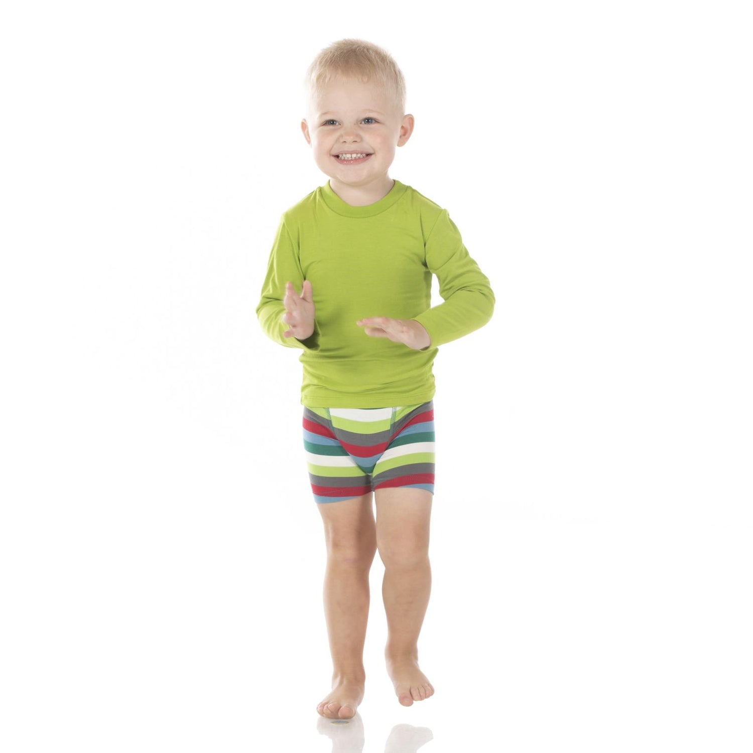 Long Sleeve Easy Fit Crew Neck Tee in Meadow