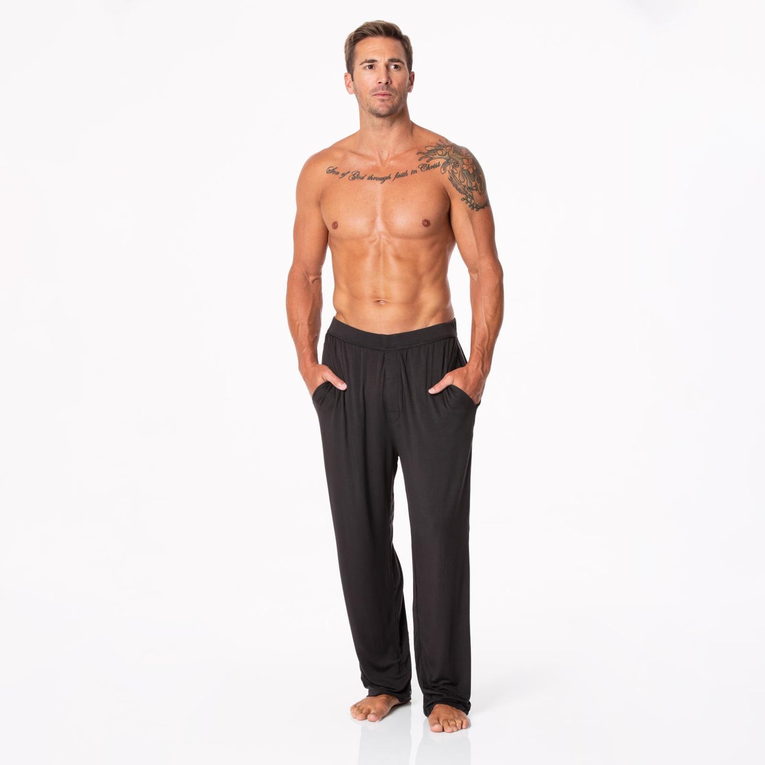 Men's Solid Pajama Pants in Zebra