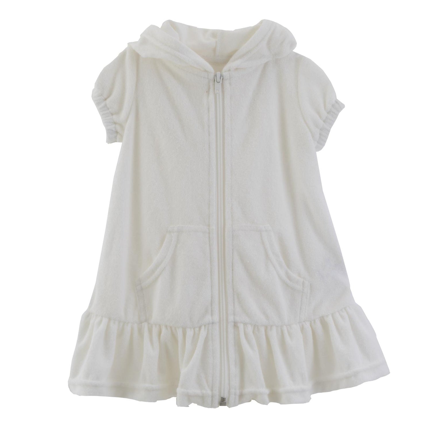 Terry Ruffle Swim Cover-Up in Natural