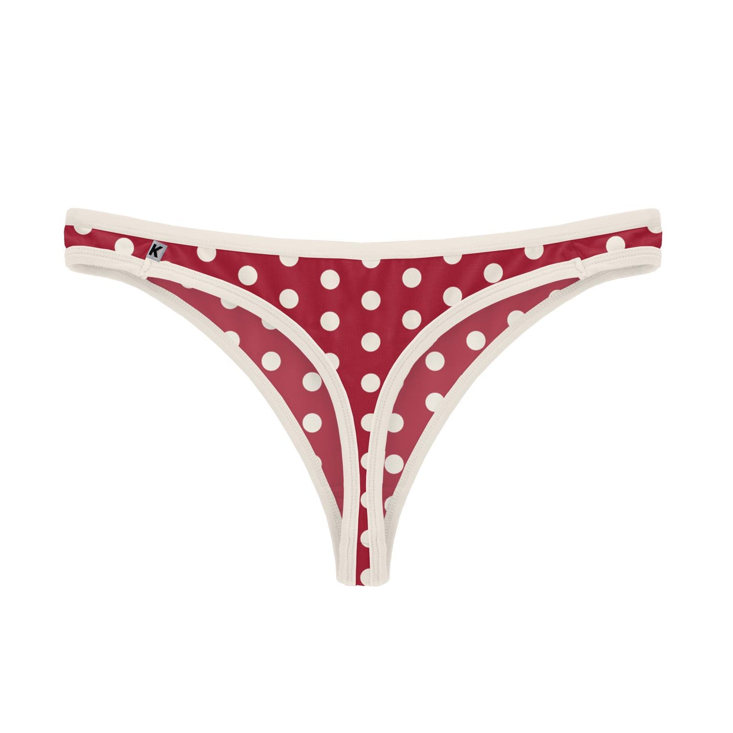 Women's Print Classic Thong in Candy Apple Polka Dots