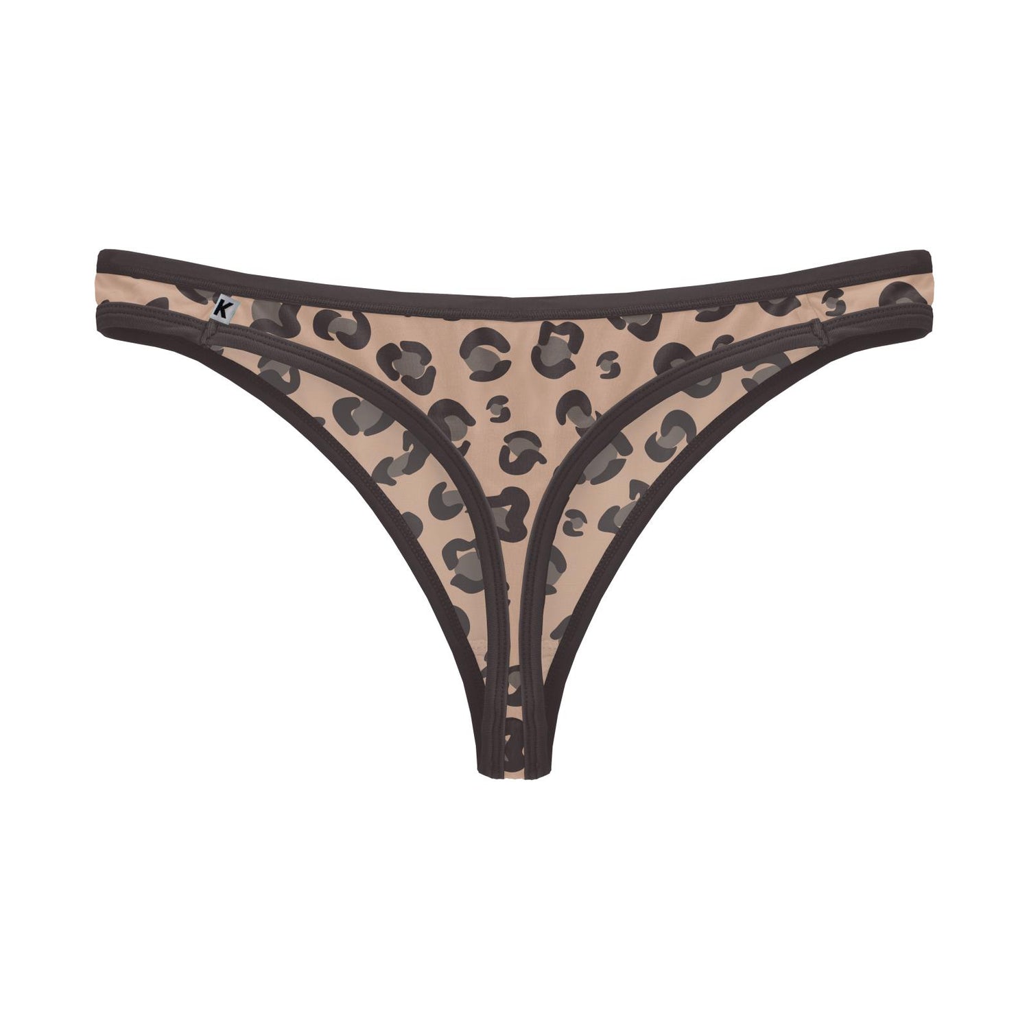 Women's Print Classic Thong in Suede Cheetah Print