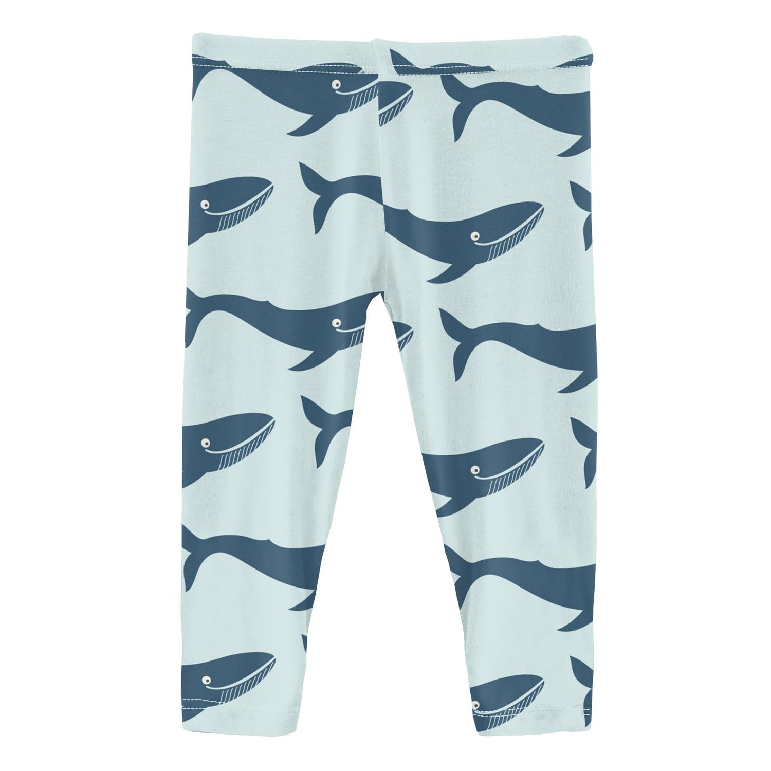 Print Leggings in Fresh Air Blue Whales