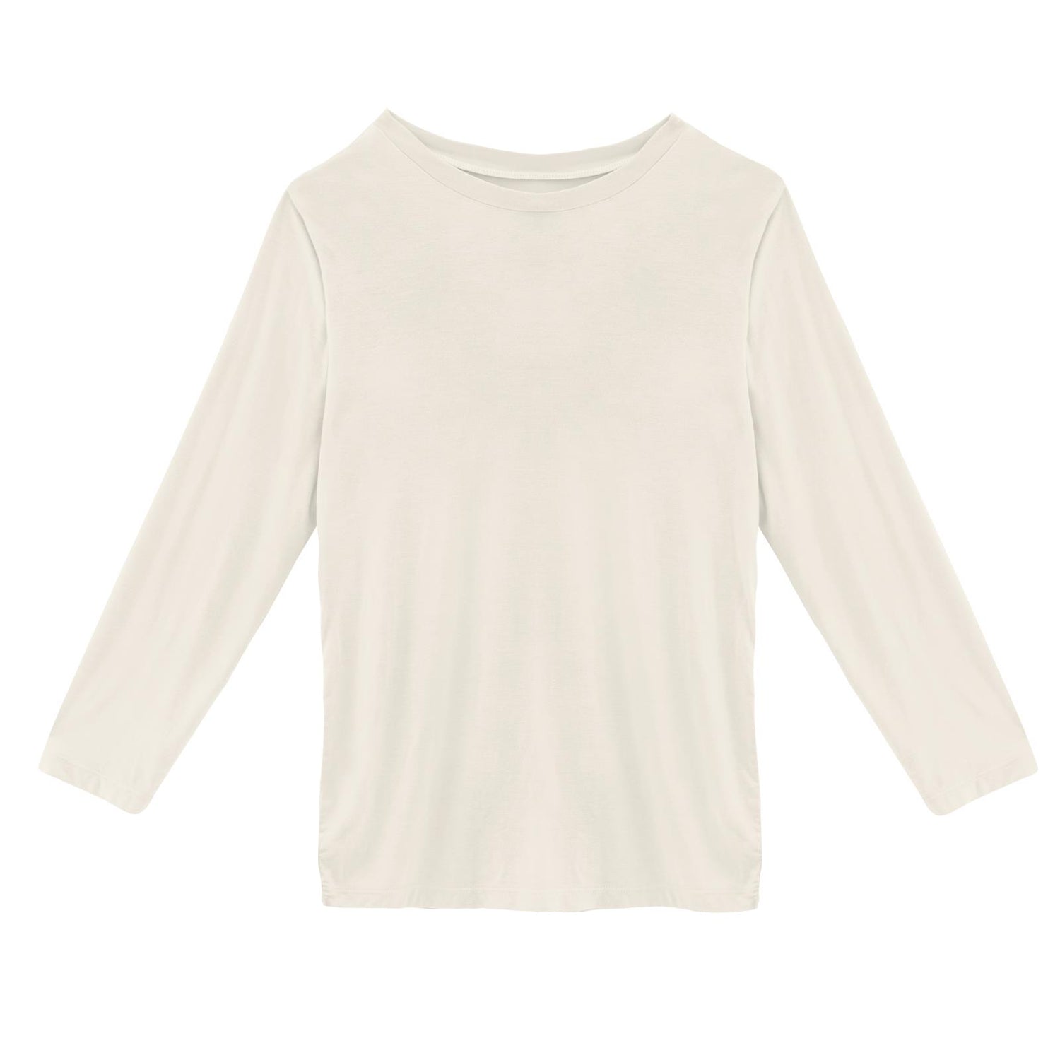 Long Sleeve Easy Fit Crew Neck Tee in Natural