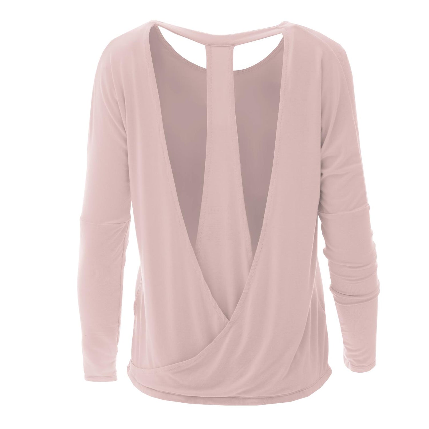 Women's Open Back Top in Baby Rose