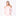 Women's Fleece Open-Shoulder Pullover in Baby Rose